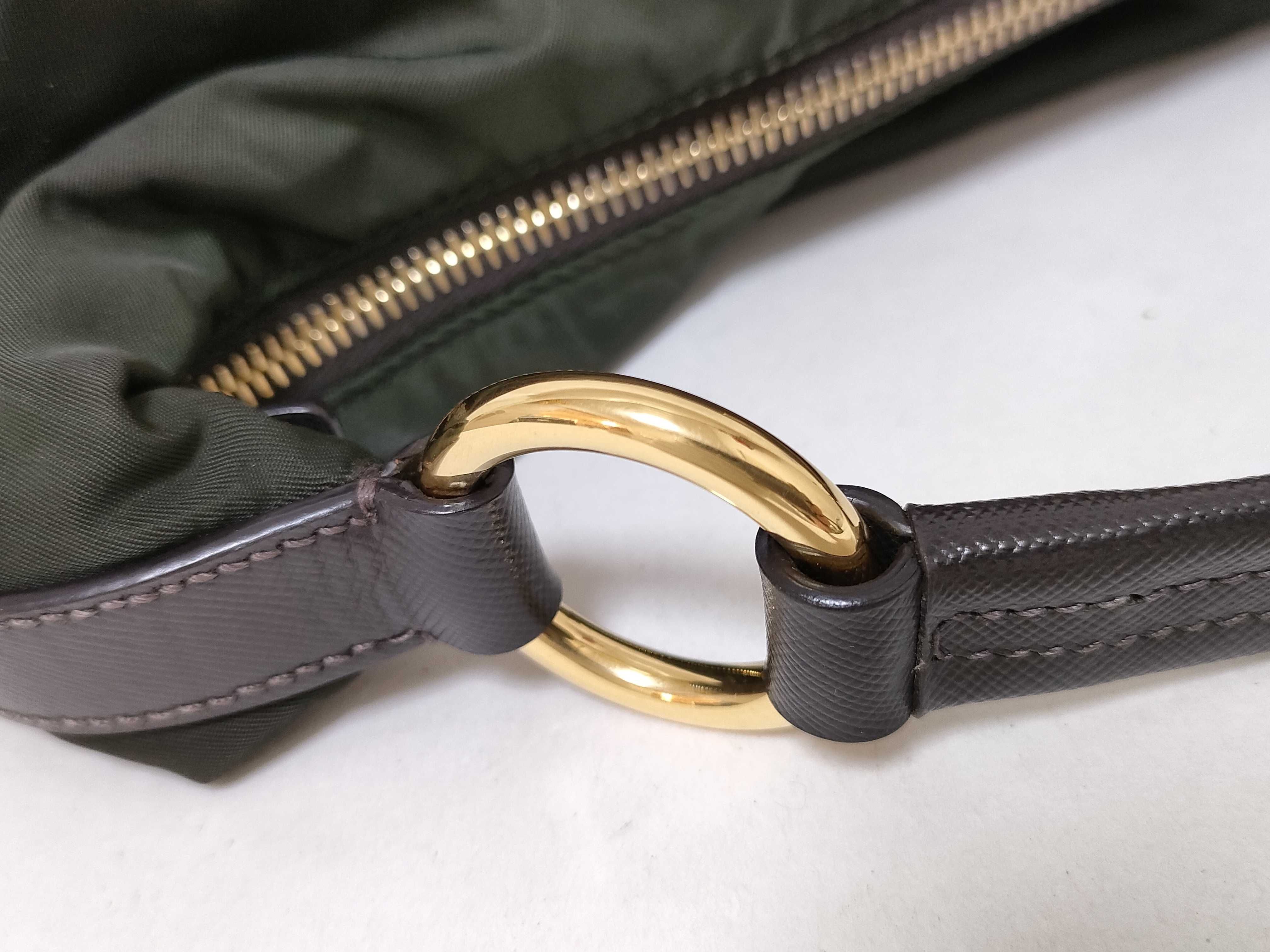 Nylon One-Shoulder Bag with Triangle Logo — view 5