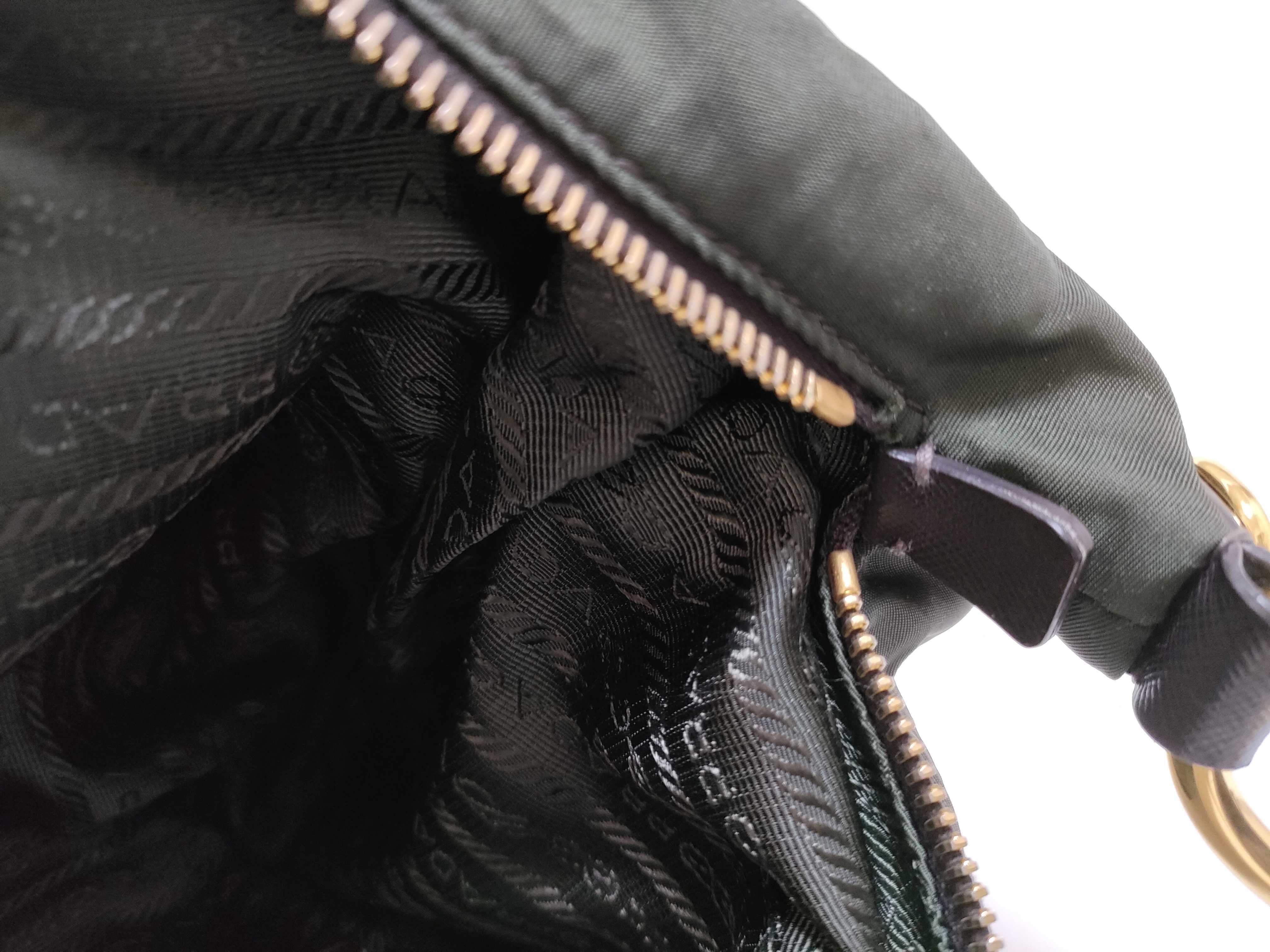 Nylon One-Shoulder Bag with Triangle Logo — view 9