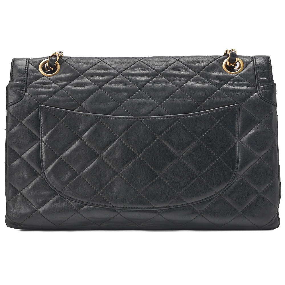 Lambskin Matelassé 27cm Paris Limited Edition Double Flap Chain Shoulder Bag — view 2