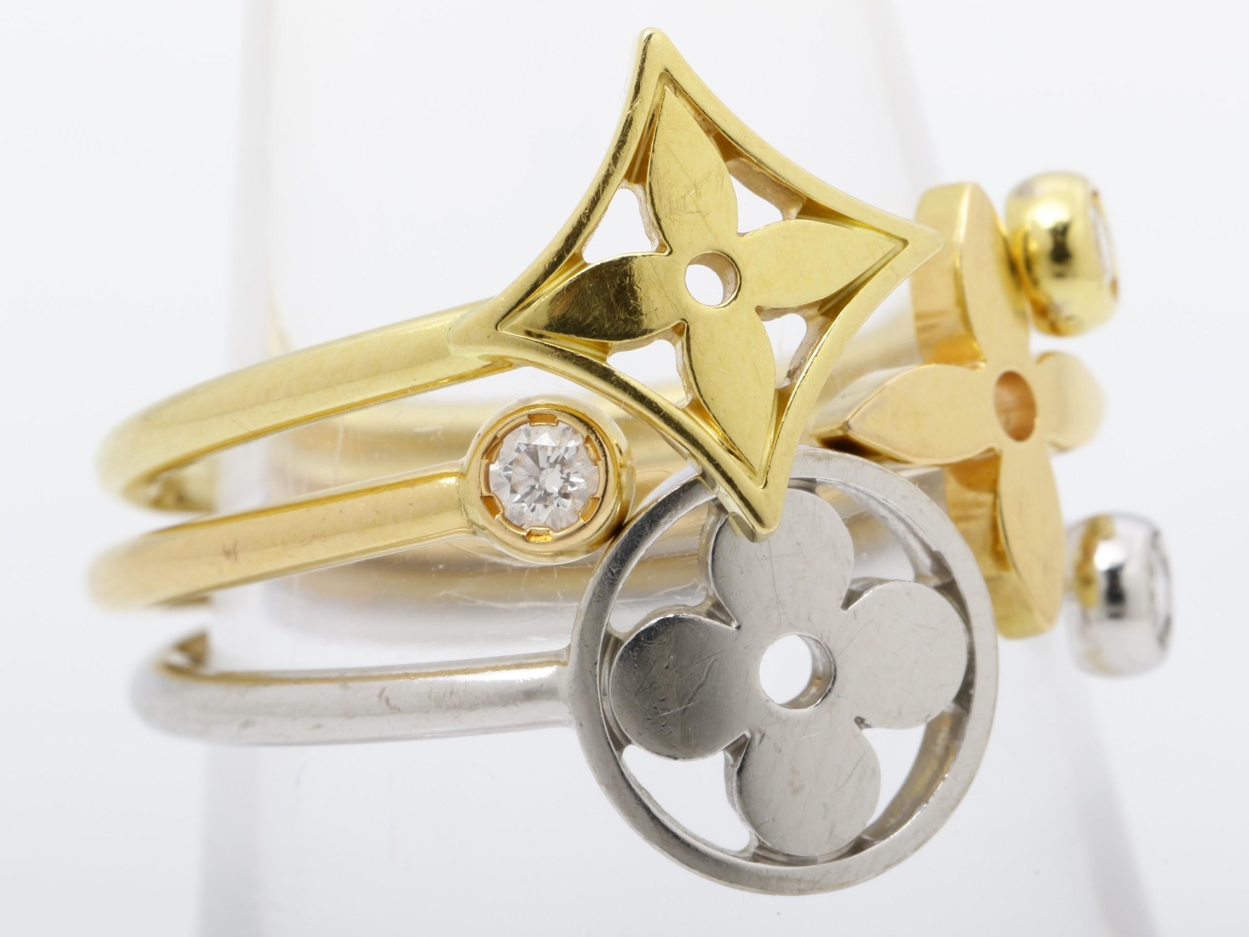 750YG/PG/WG Diamond Bague Monogram Idylle — view 2