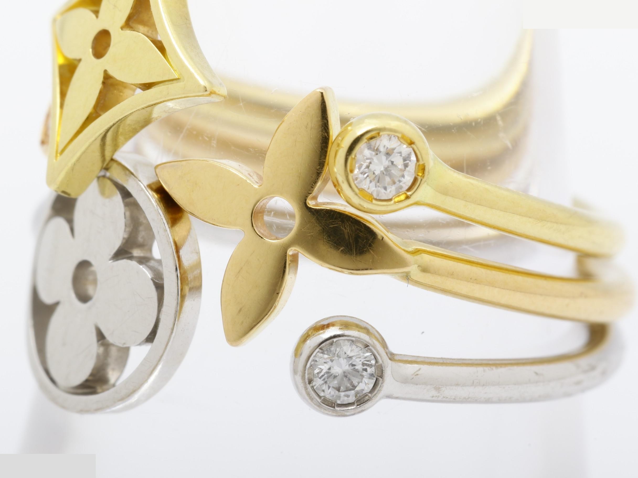 750YG/PG/WG Diamond Bague Monogram Idylle — view 3