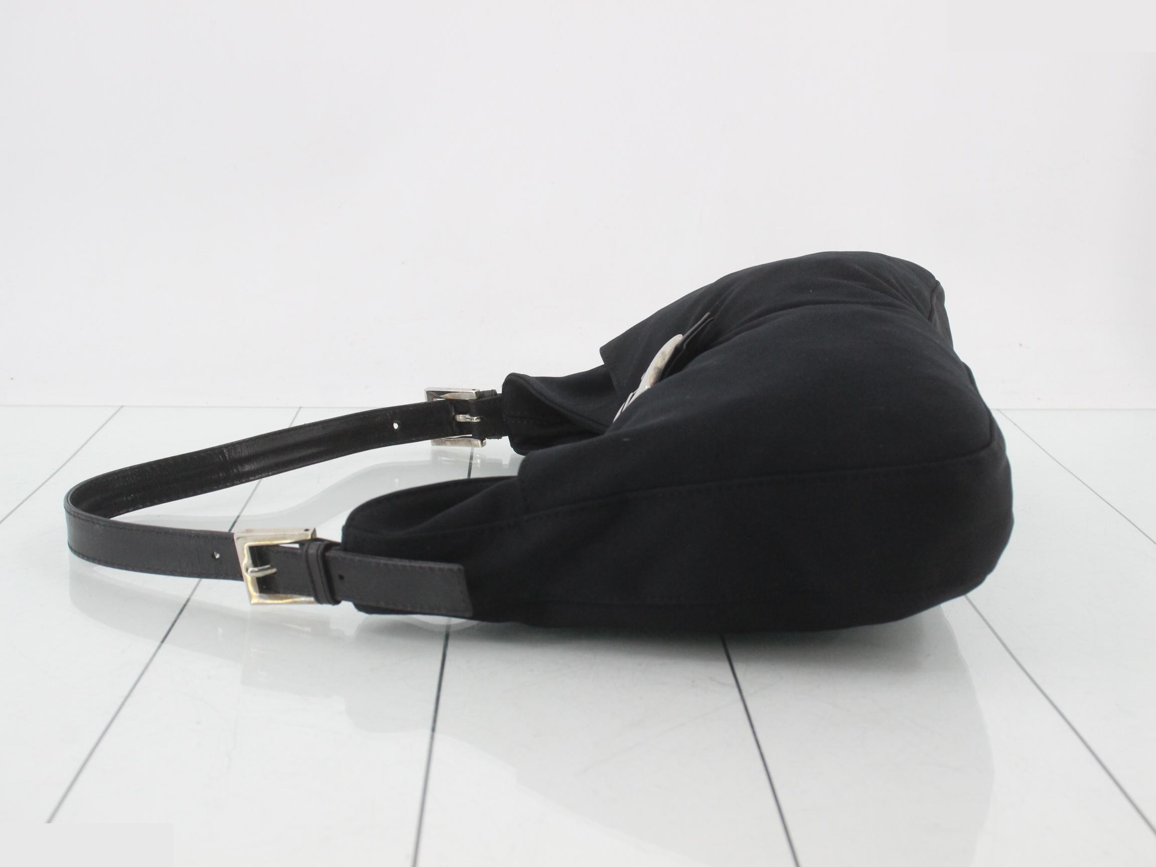 Mamma Bucket Handbag, Cotton Jersey, Black — view 4