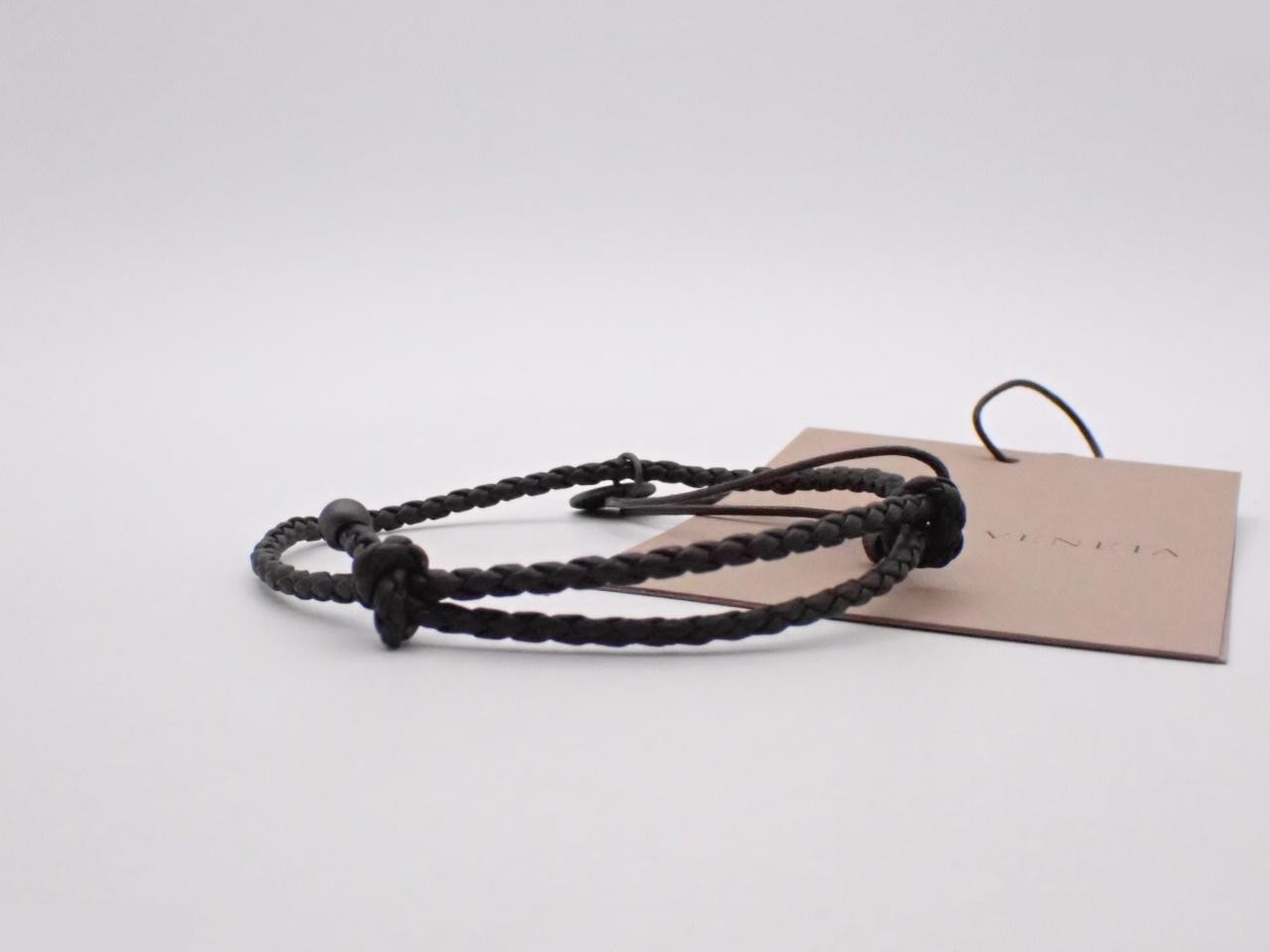Double Intrecciato Bracelet, Brown, Total Length Approx. 28cm — view 2