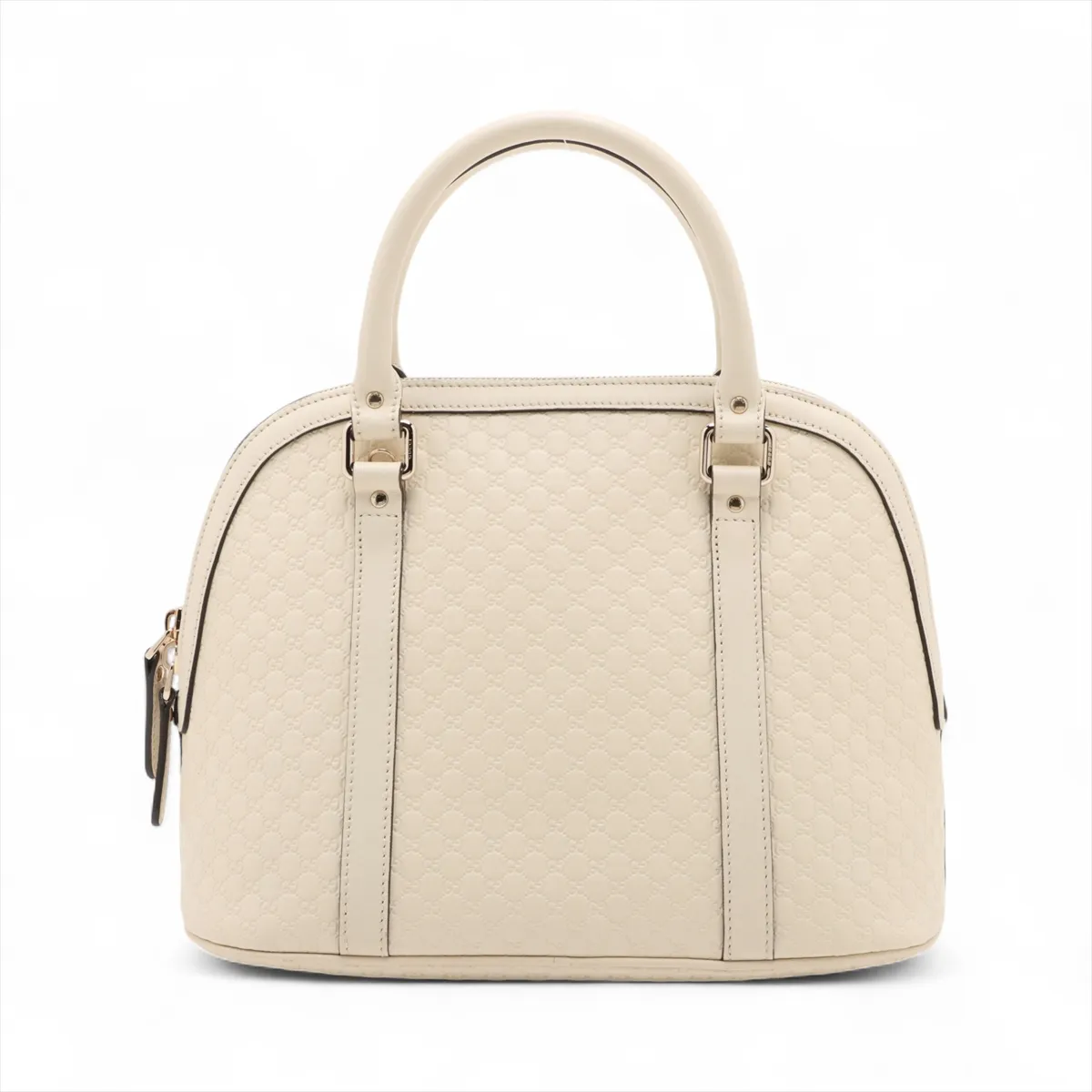 Micro Guccisima Leather 2WAY Handbag Ivory 449663 Outlet — view 2