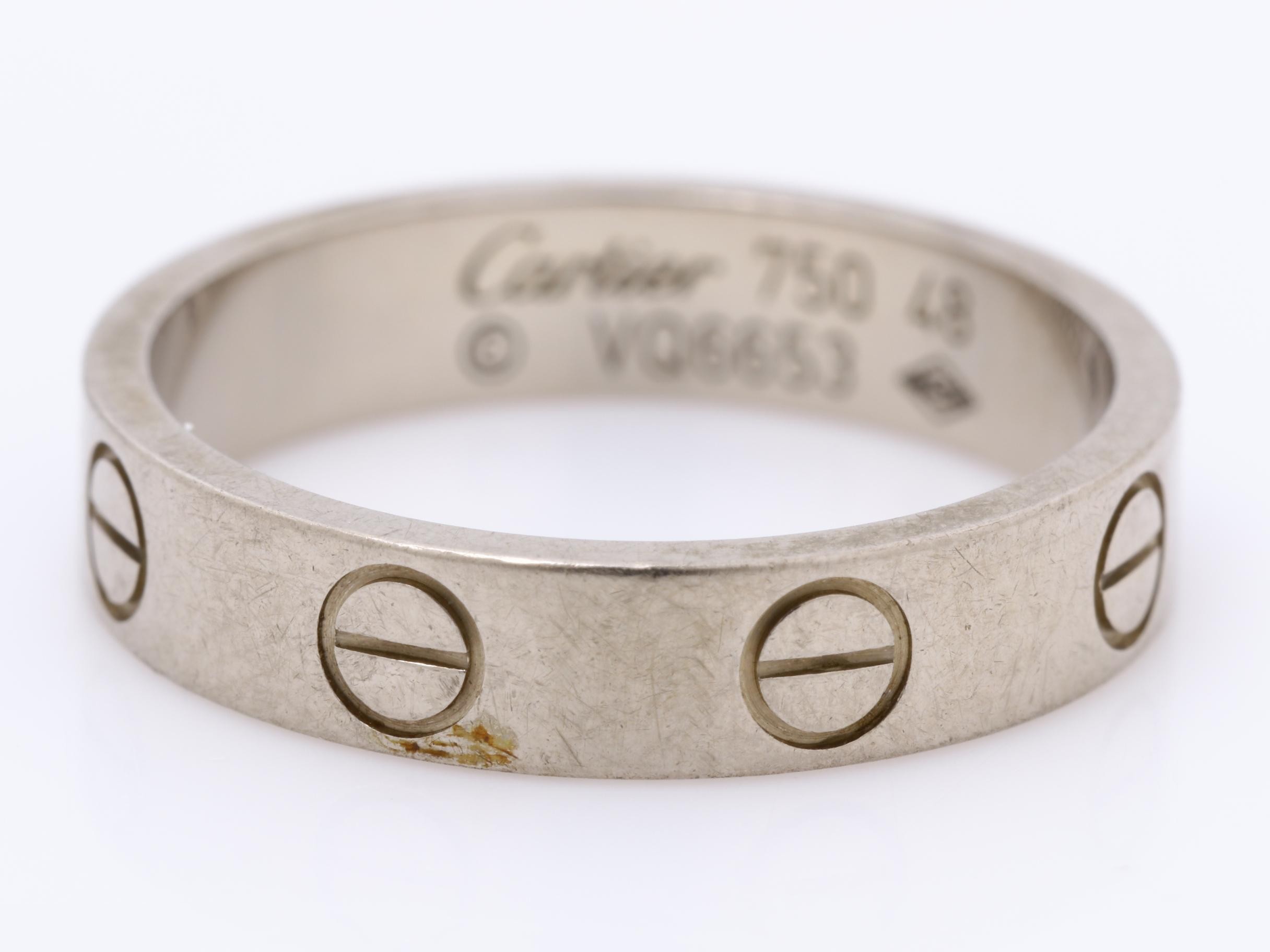 ring, 750WG, 3.2g, Mini Love Ring — view 3