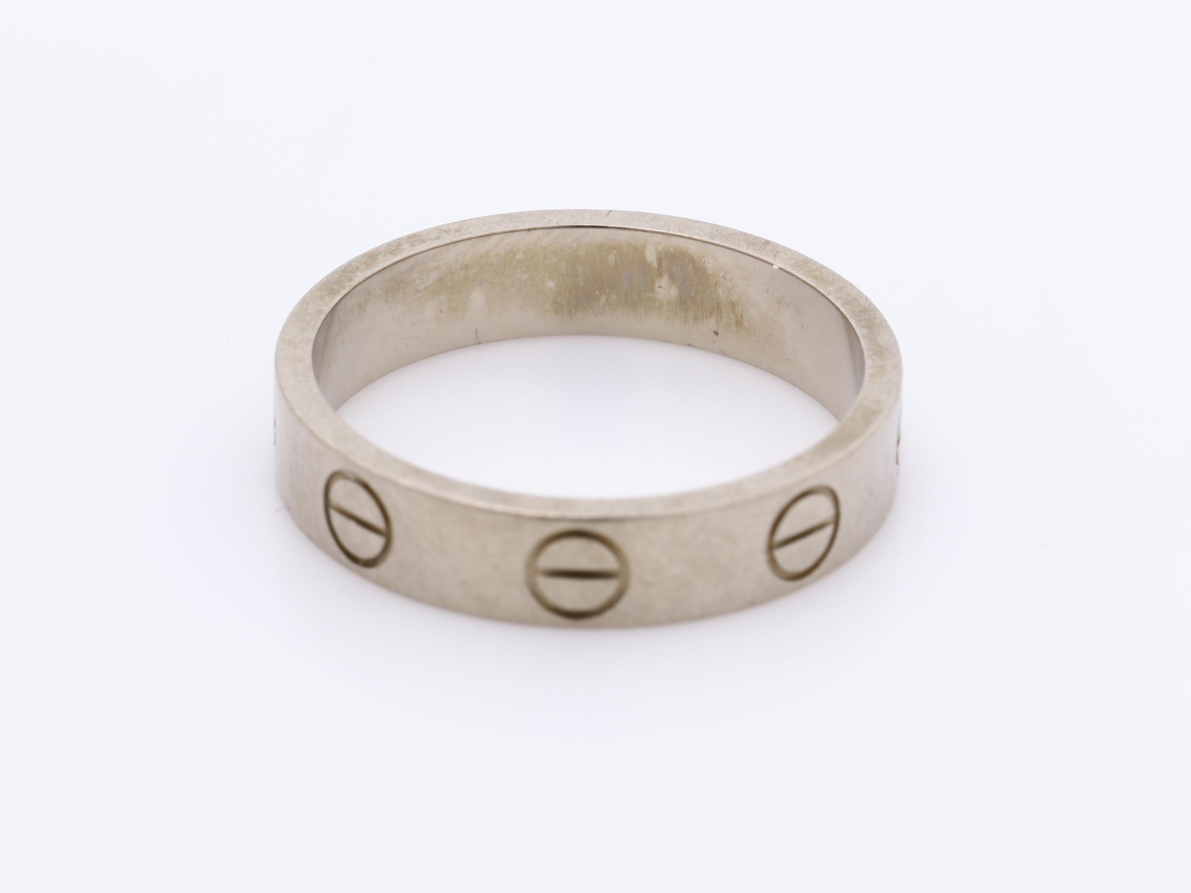 ring, 750WG, 3.2g, Mini Love Ring — view 4