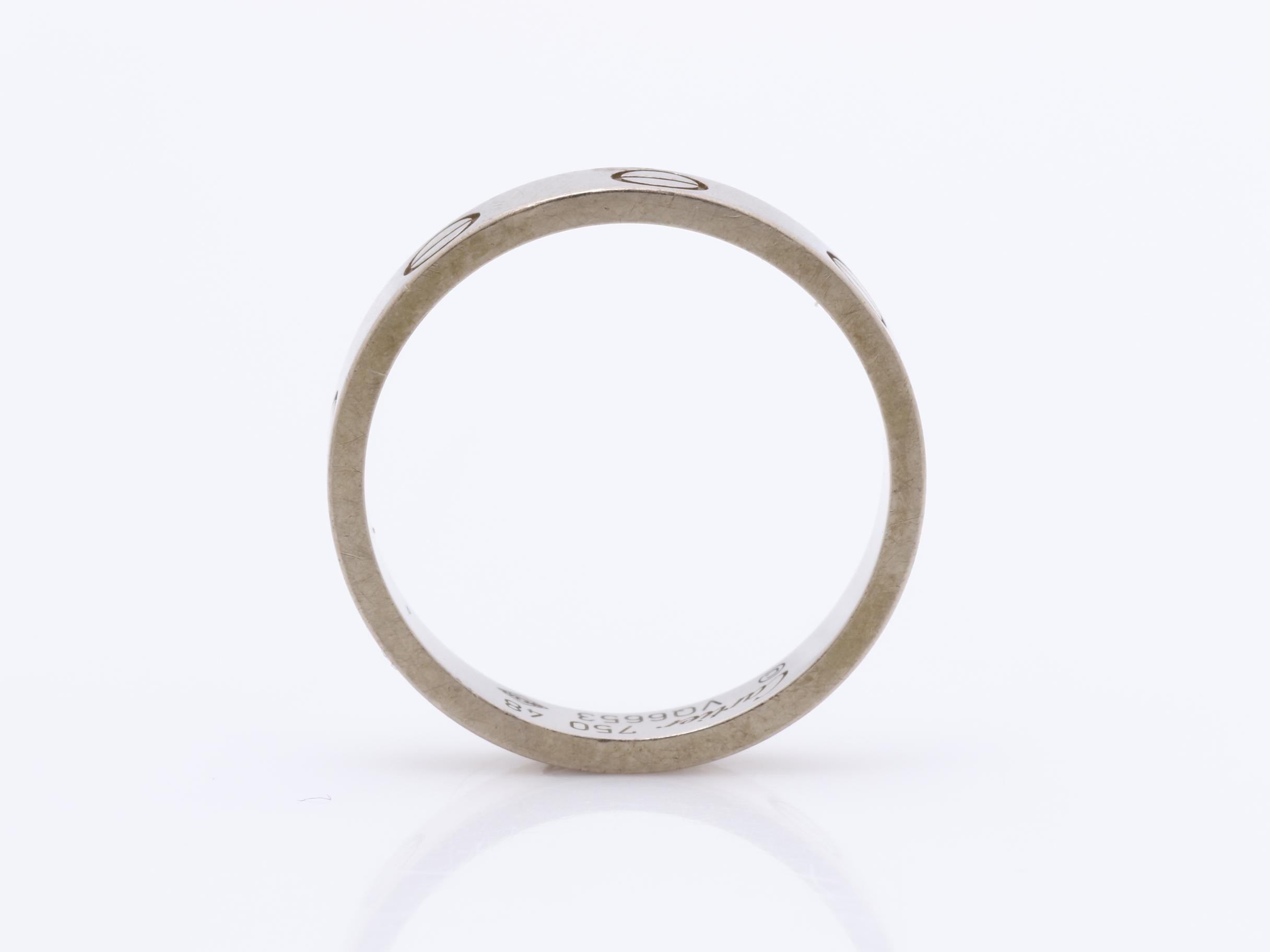 ring, 750WG, 3.2g, Mini Love Ring — view 5