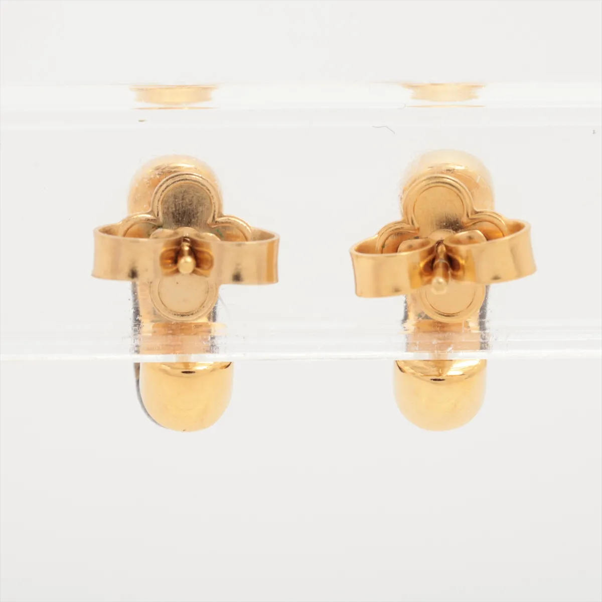 M68370 Boucles d'Oreilles Mini Hoop Wild LV LE0139 Earrings (Pair) GP x PVC Gold x Brown — view 3