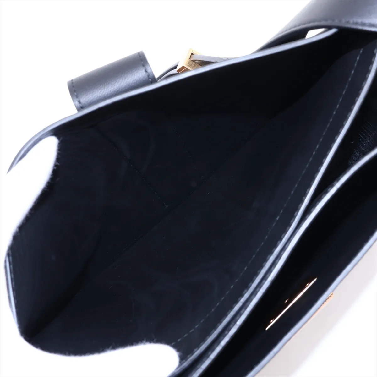 Marie Leather Shoulder Bag, Black — view 12