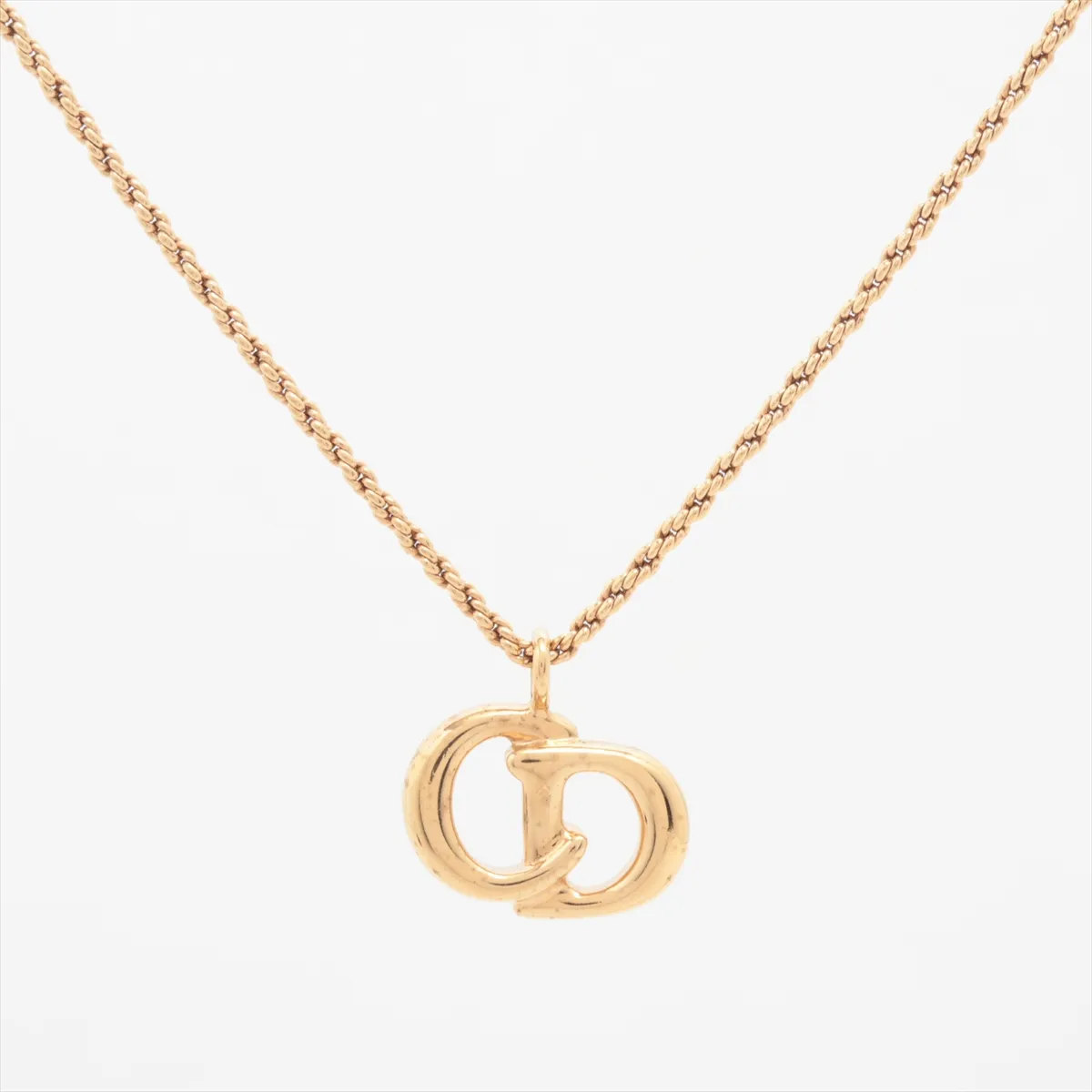 CD logo necklace (GP gold), with — view 2