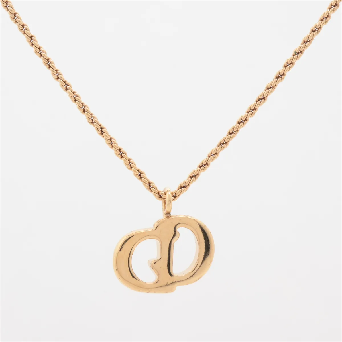 CD logo necklace (GP gold), with — view 3