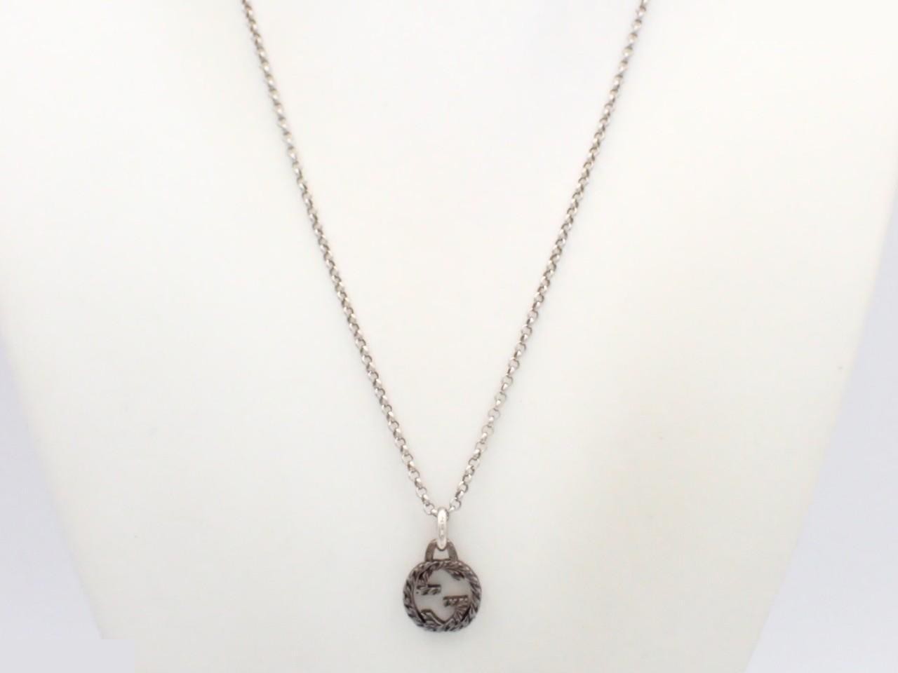 Interlocking G necklace, 925 silver, 7.32g, chain approximately 50cm — view 3