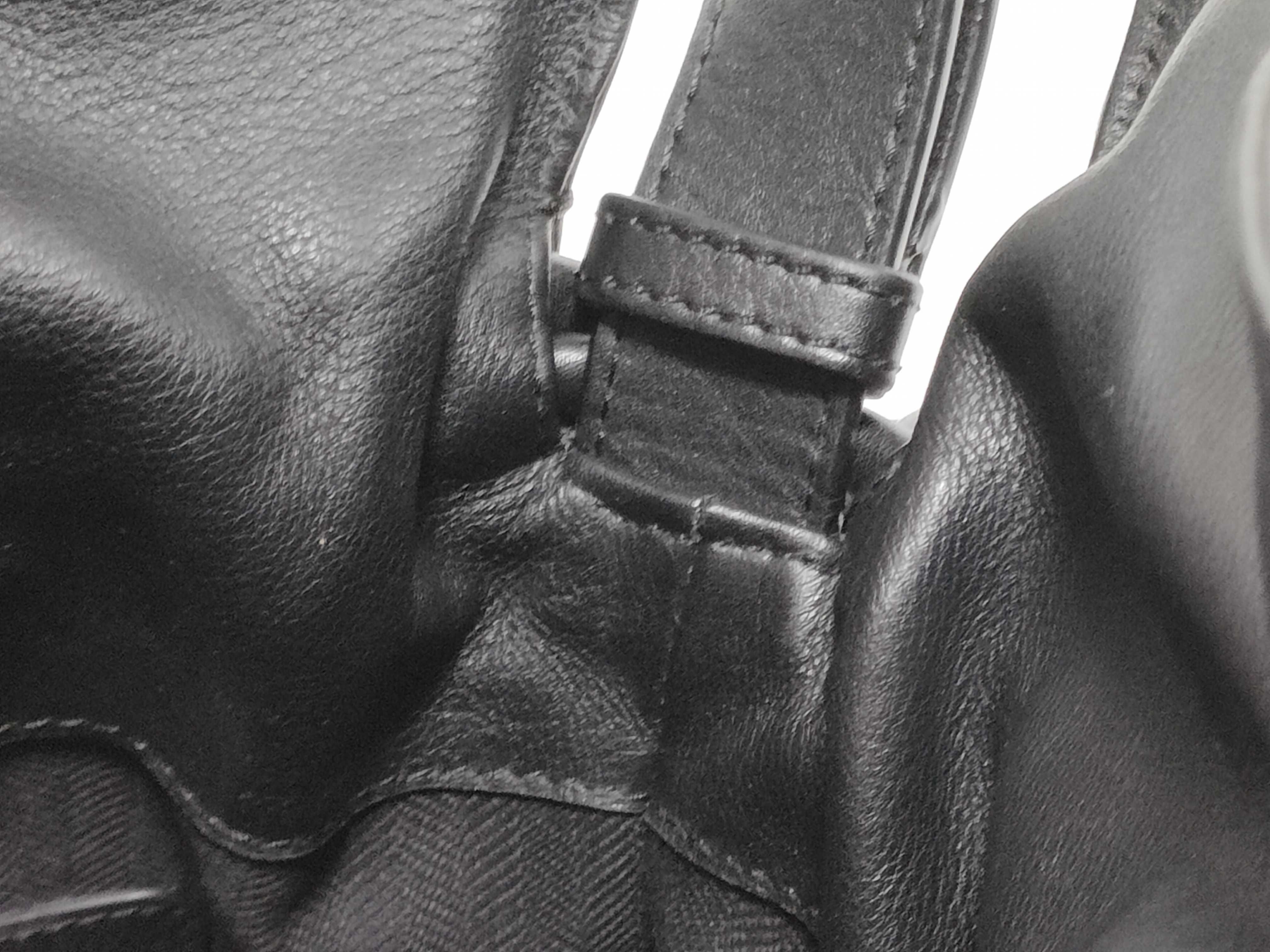 Flamenco Knot Leather Shoulder Bag, Black — view 12