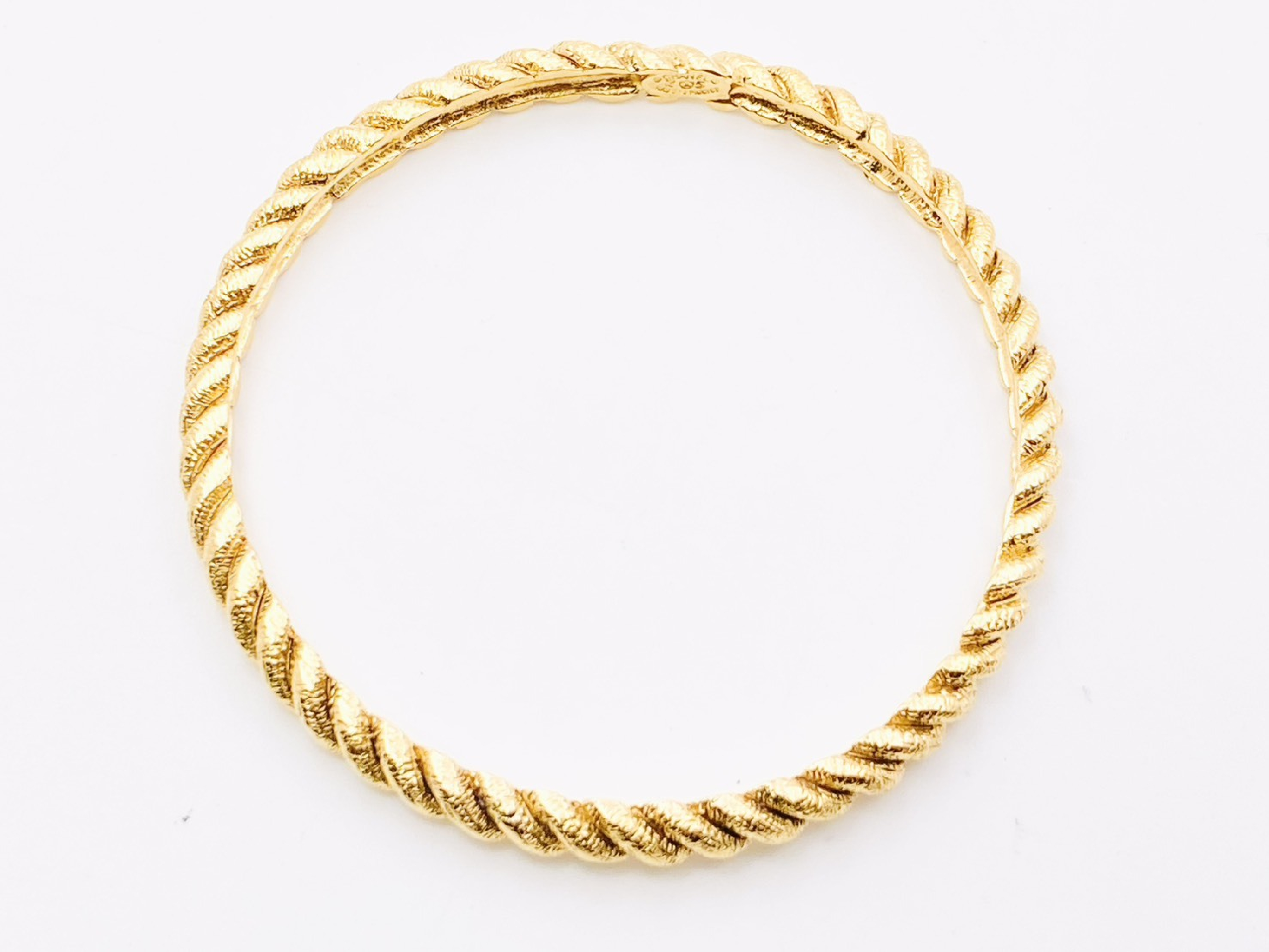 Twist Rope Bangle (with comments, item number 25/4249) Gold Bracelet/Bangle — view 2