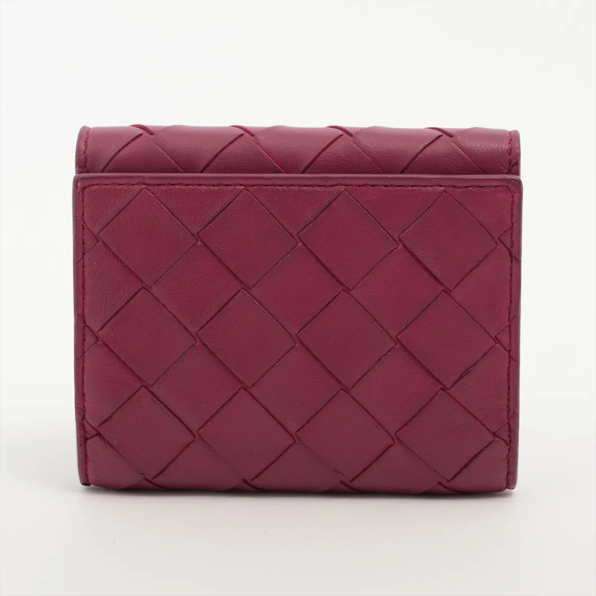 Intrecciato Leather Coin Case, Purple — view 2