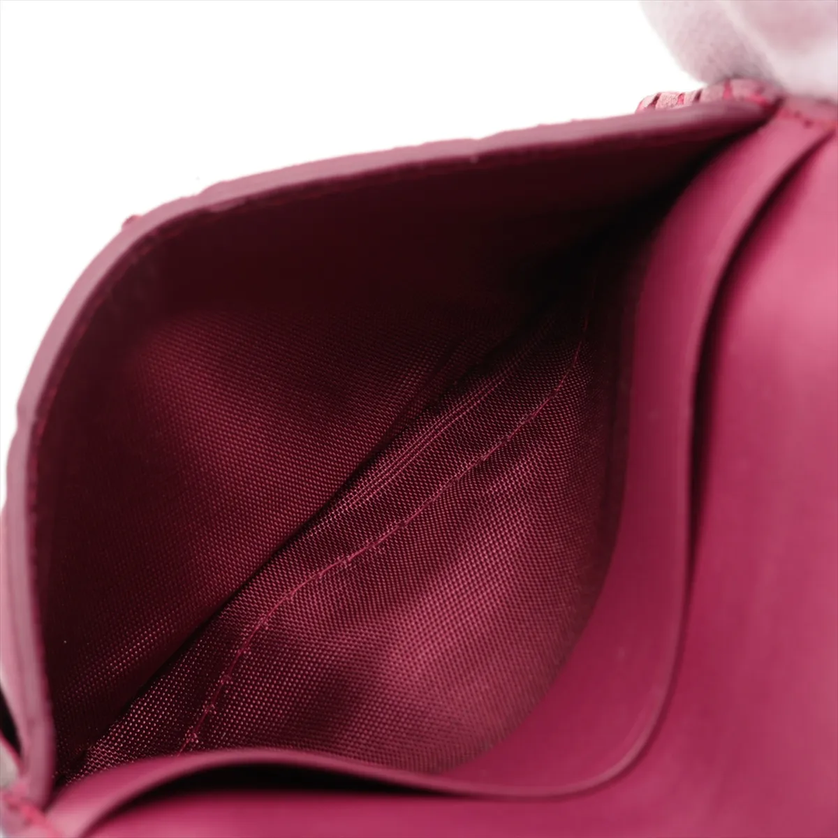 Intrecciato Leather Coin Case, Purple — view 6