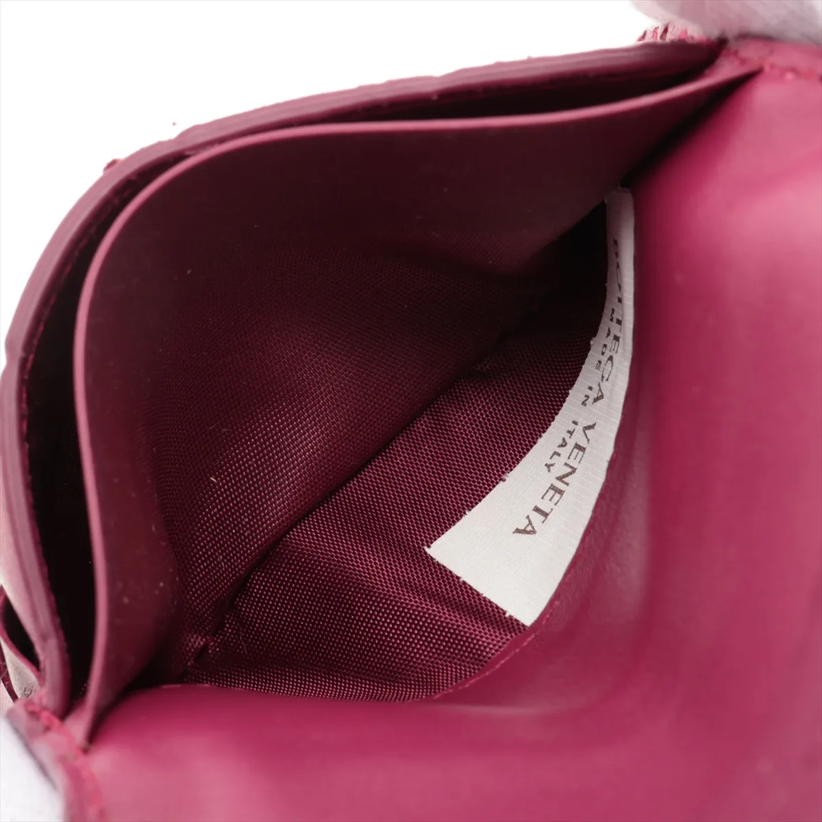 Intrecciato Leather Coin Case, Purple — view 7