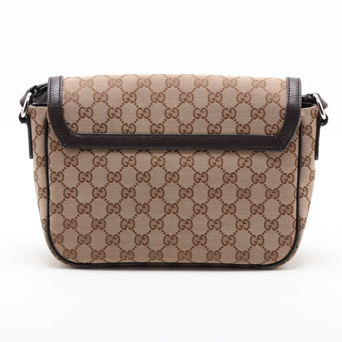 GG Canvas Shoulder Bag, Canvas x Leather, Beige x Brown, 449172 (Outlet) — view 2