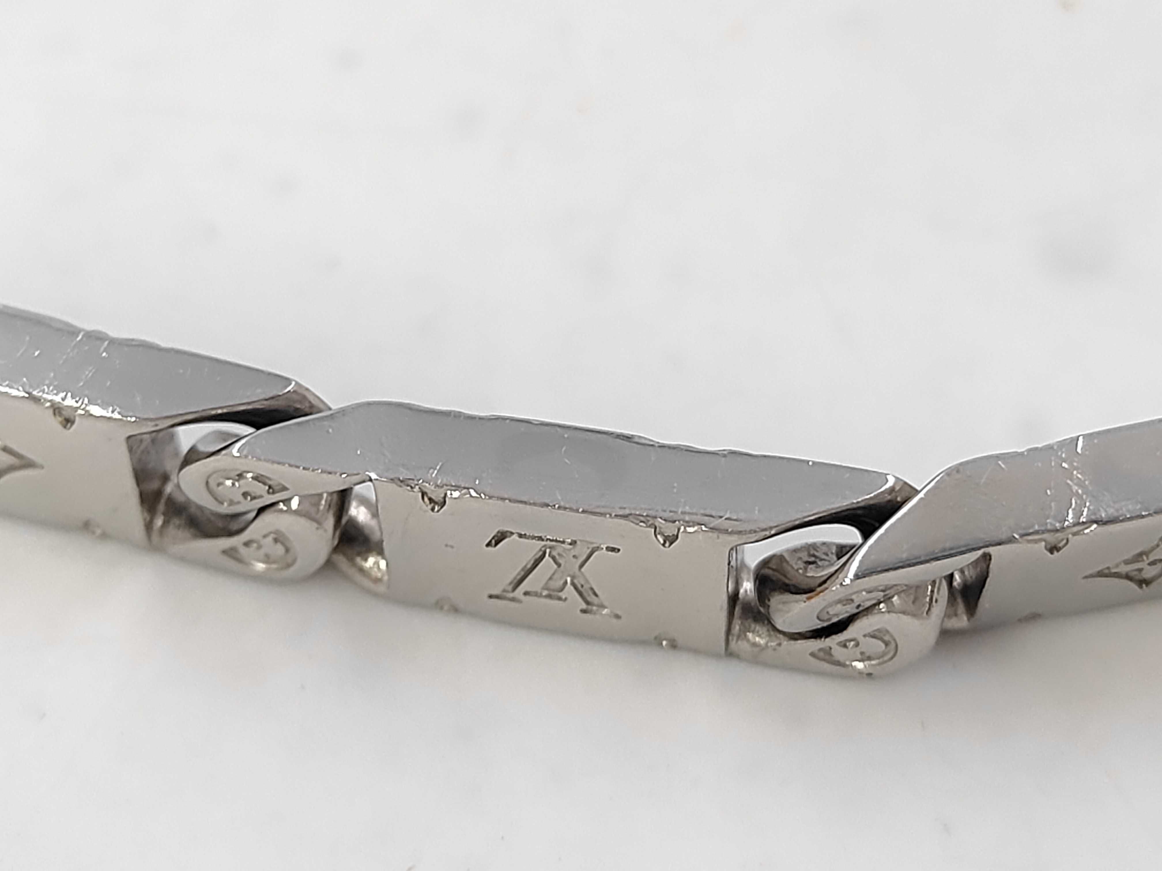 Monogram Tie-Up Silver Necklace — view 4