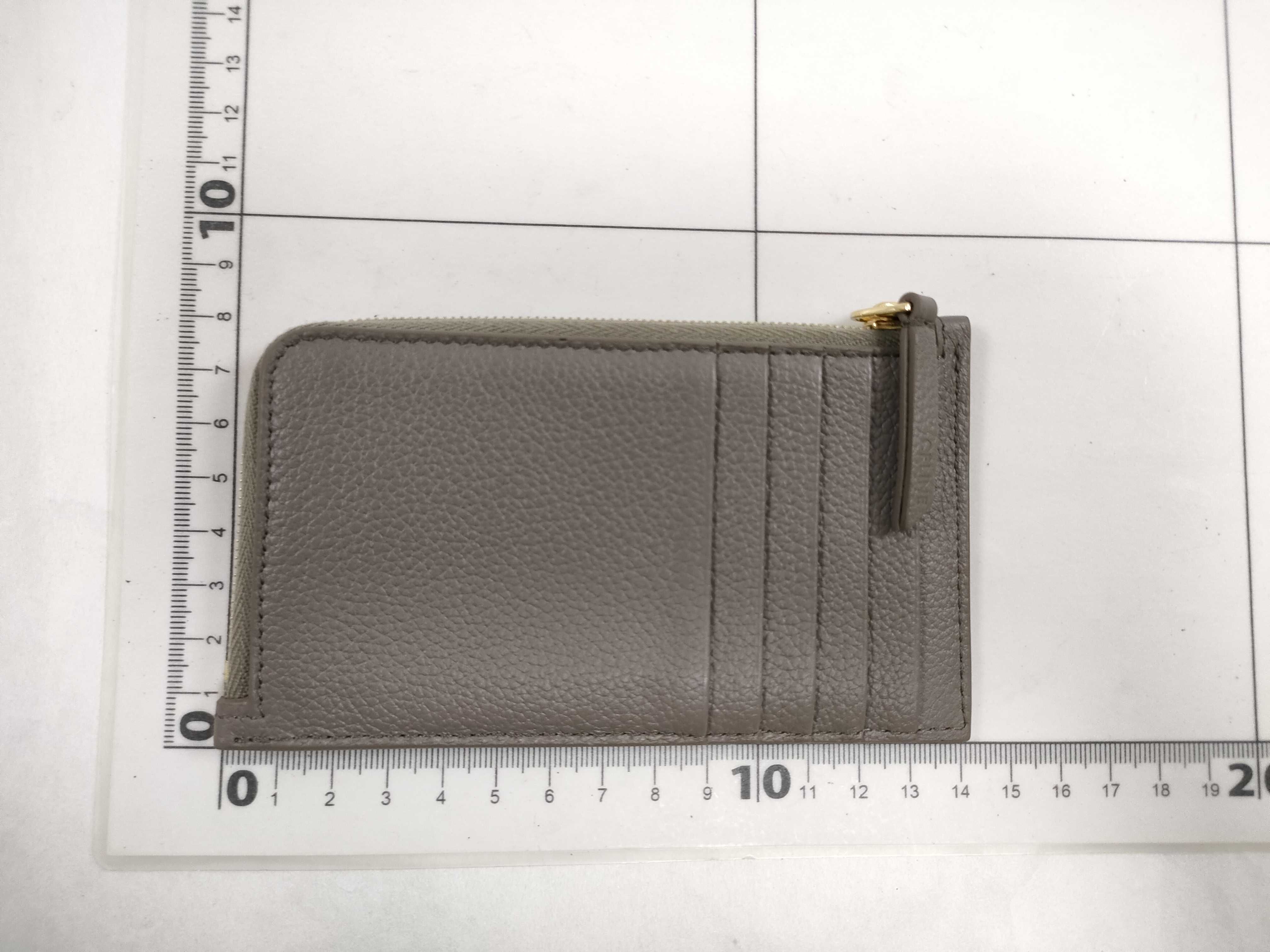 Leather Fragment Case, Beige, Card Case — view 2