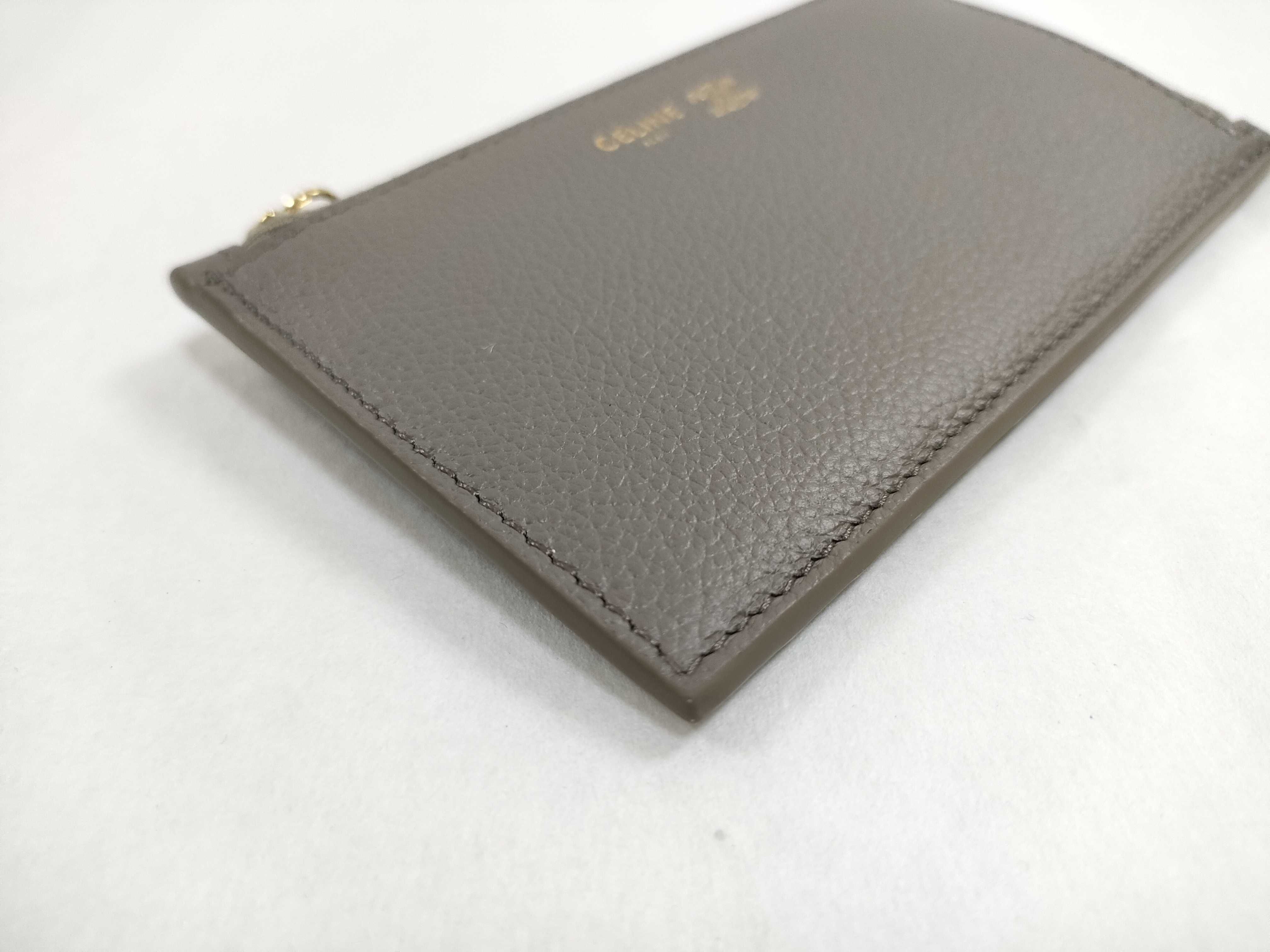Leather Fragment Case, Beige, Card Case — view 3