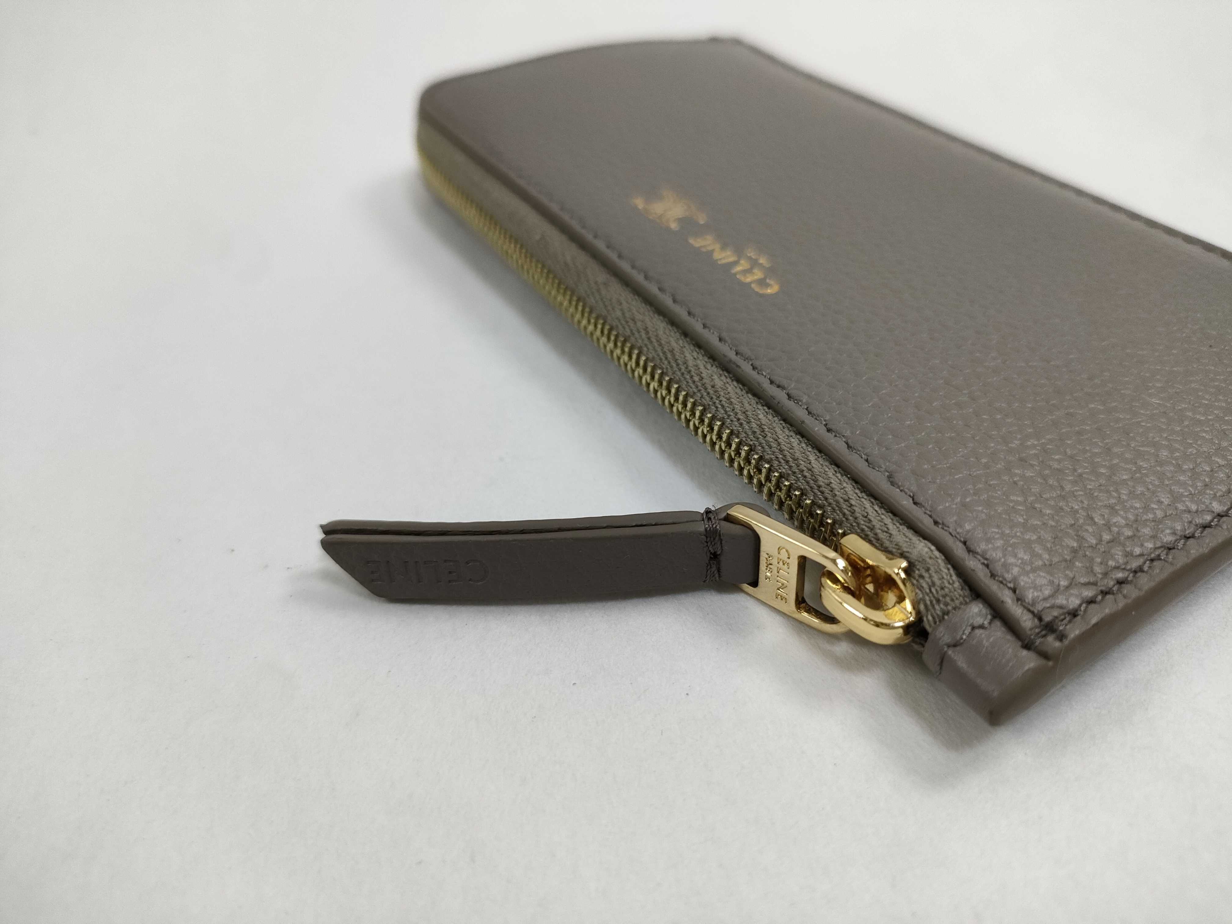 Leather Fragment Case, Beige, Card Case — view 7