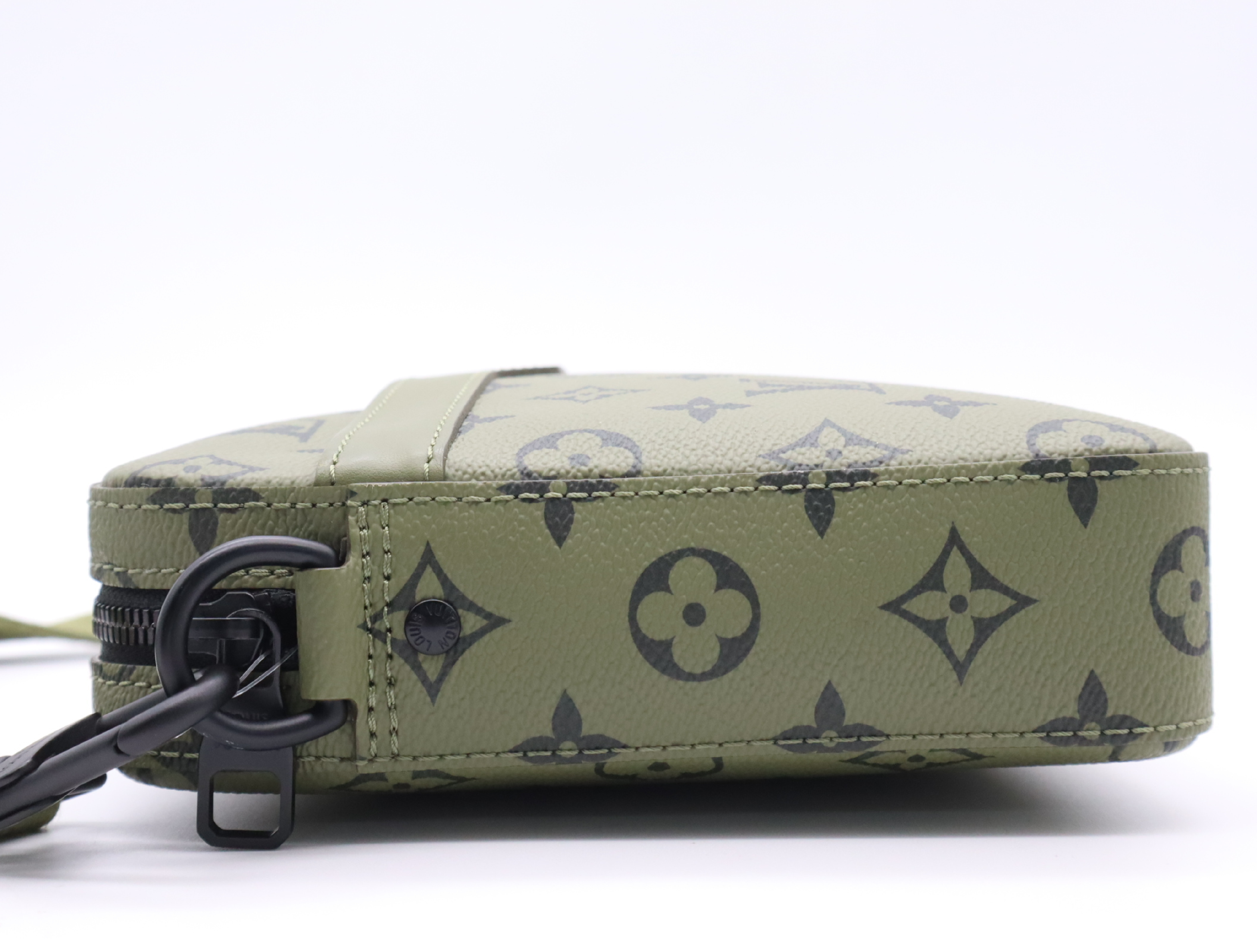 M23783 Monogram Trio Messenger Bag, Khaki, with Shoulder Strap, Pouch, and Coin Case. RFID-enabled. — view 3