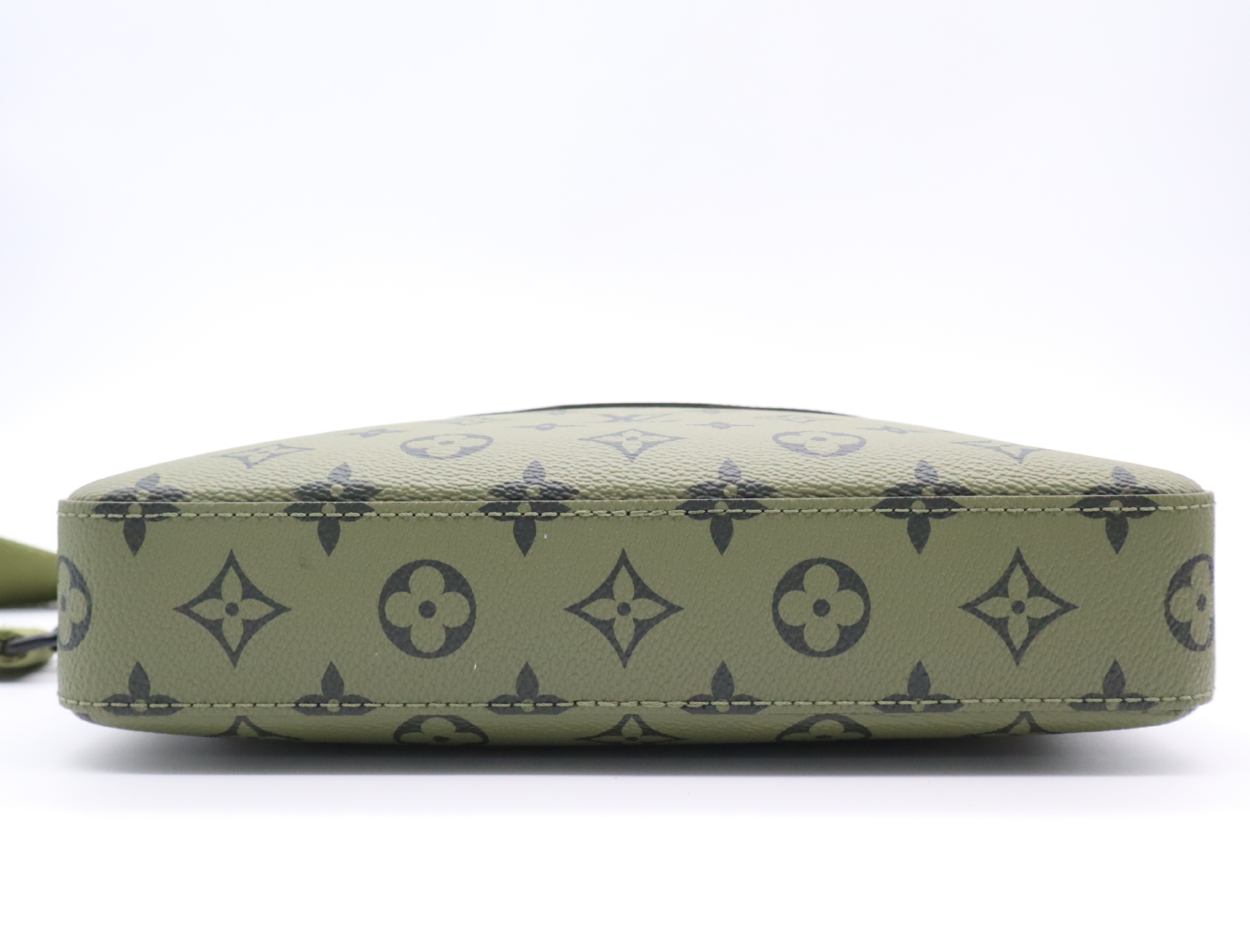 M23783 Monogram Trio Messenger Bag, Khaki, with Shoulder Strap, Pouch, and Coin Case. RFID-enabled. — view 4