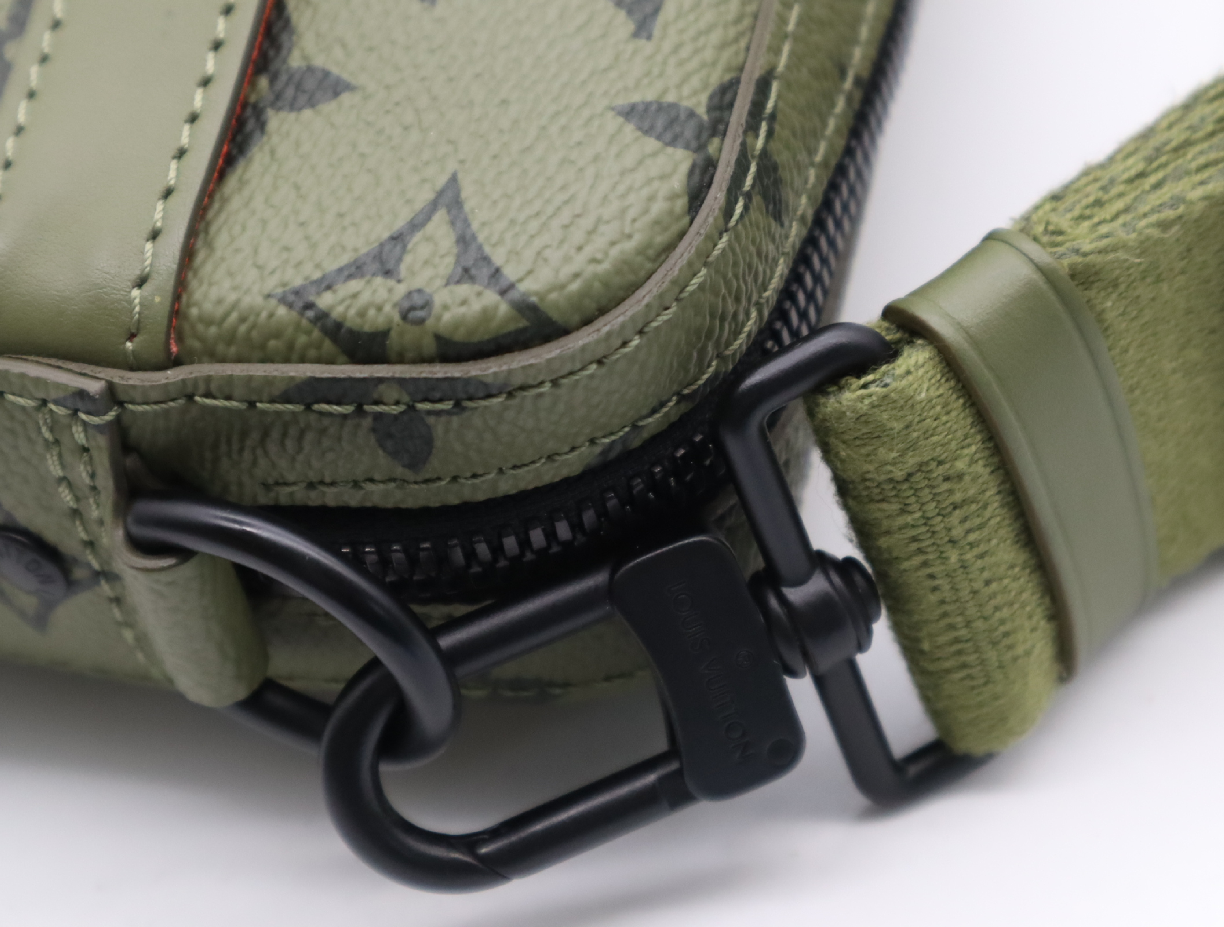 M23783 Monogram Trio Messenger Bag, Khaki, with Shoulder Strap, Pouch, and Coin Case. RFID-enabled. — view 8