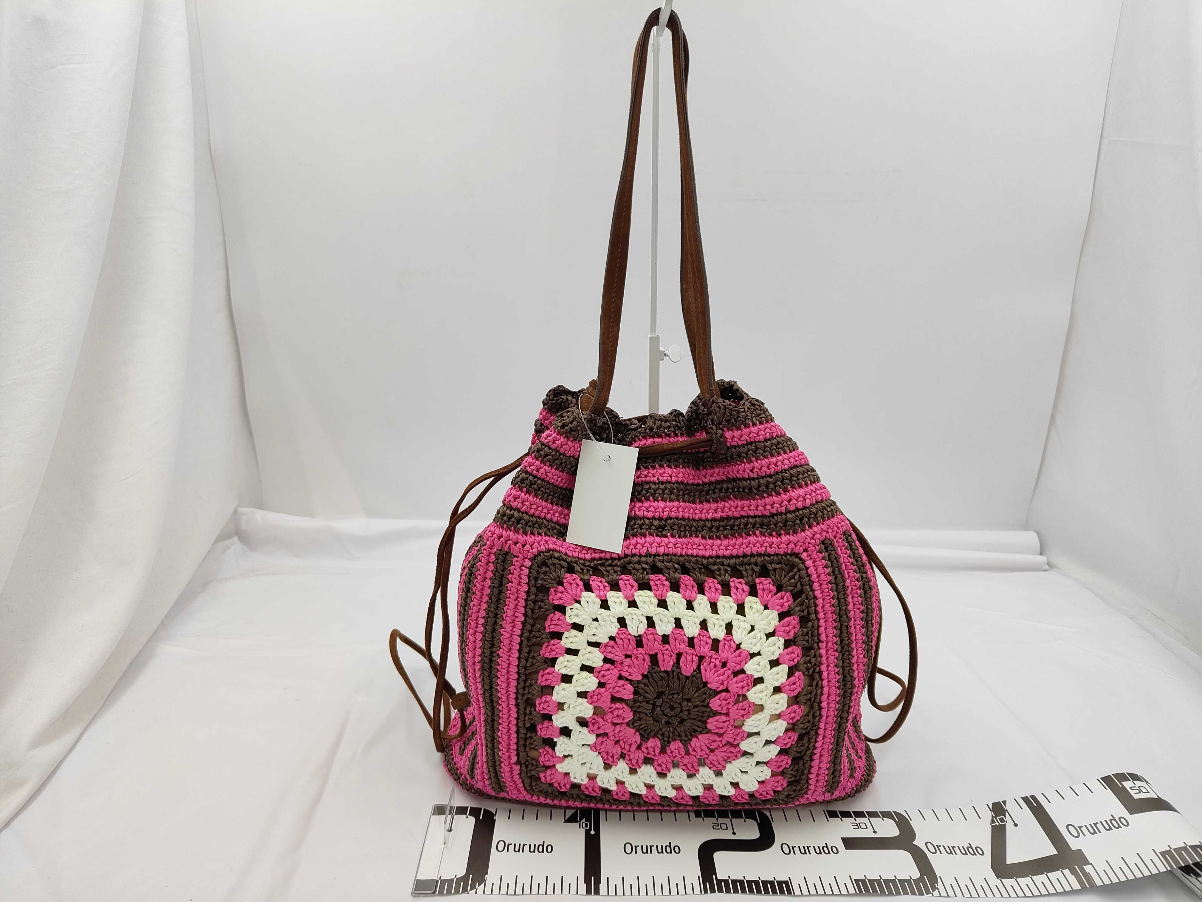 Raffia Drawstring Tote Bag — view 2