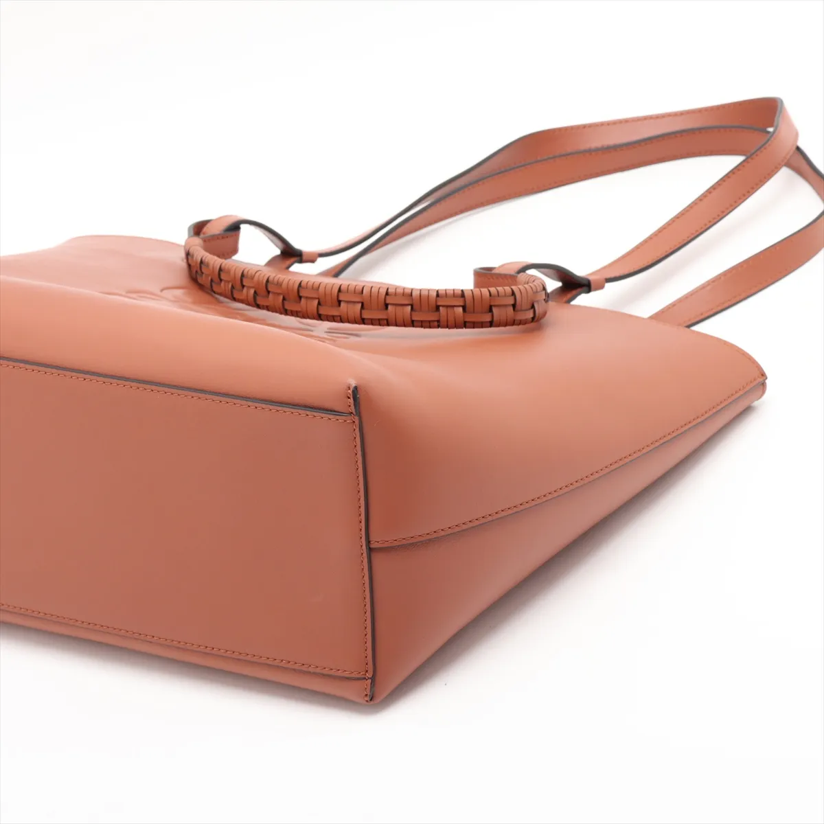Anagram Leather 2-Way Tote Bag, Brown — view 3