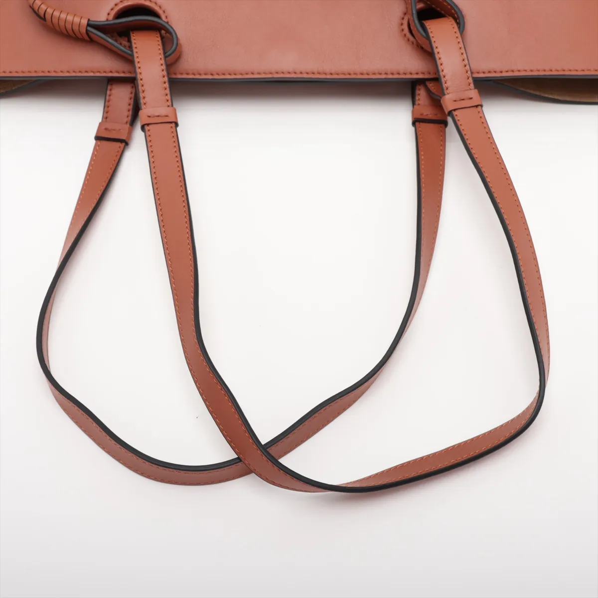 Anagram Leather 2-Way Tote Bag, Brown — view 5