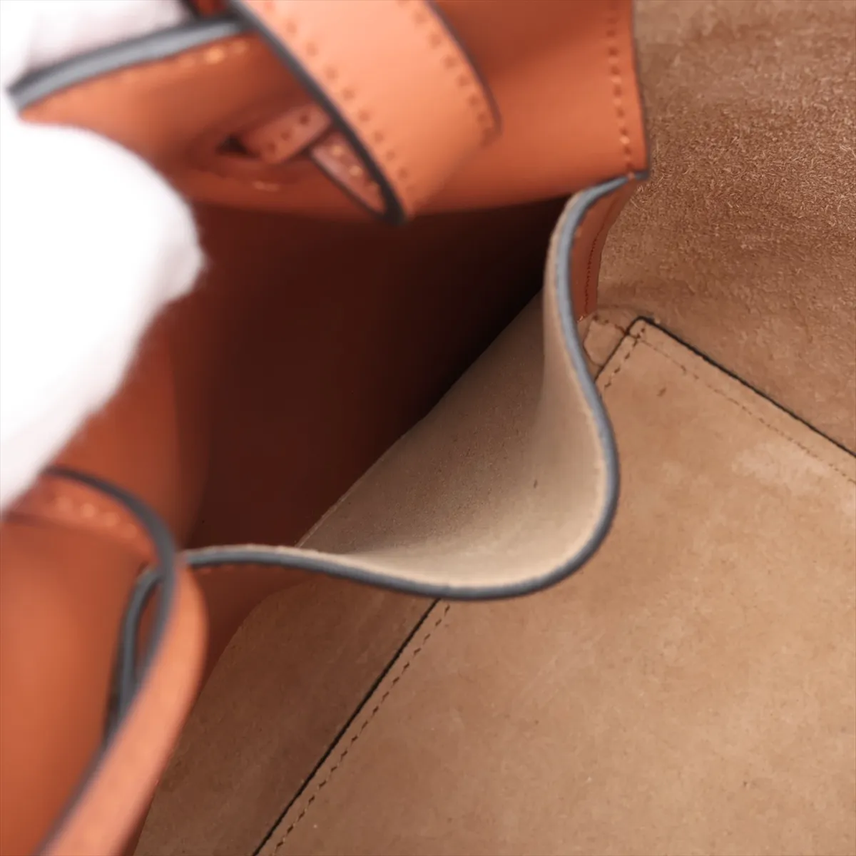 Anagram Leather 2-Way Tote Bag, Brown — view 10