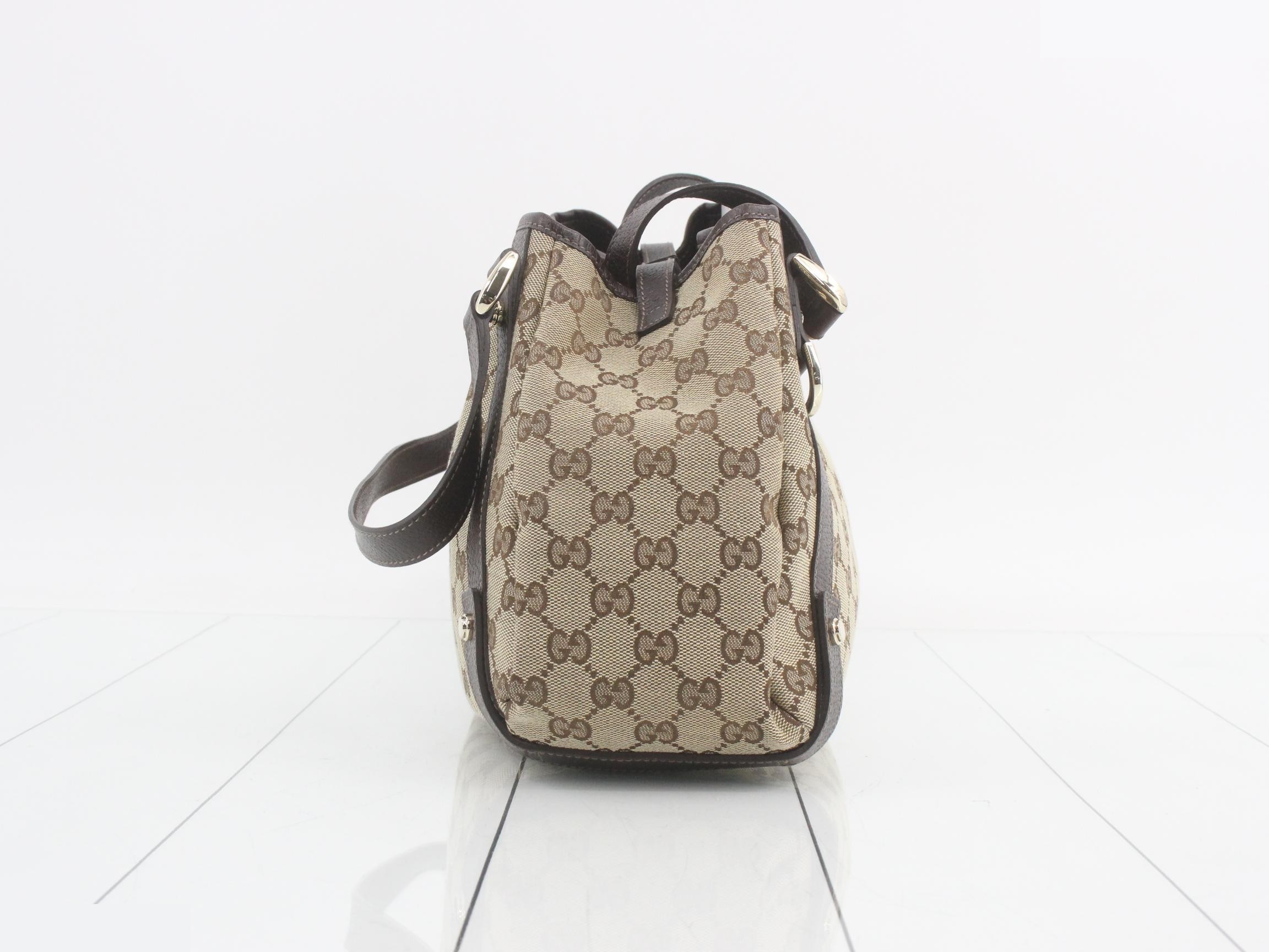 Abbey GG Canvas Leather Semi-Shoulder Bag — view 3
