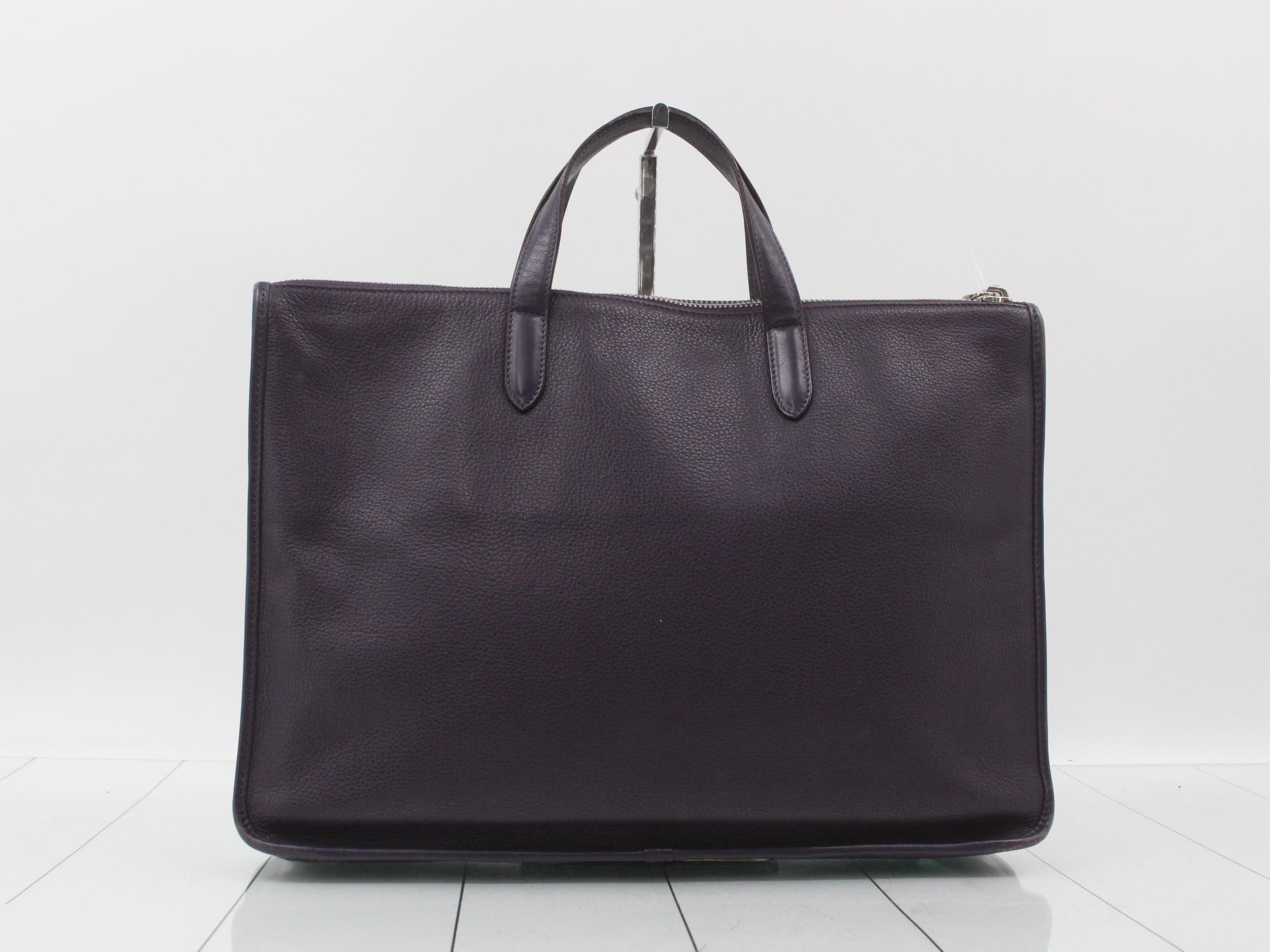 Anagram handbag, leather, purple — view 2
