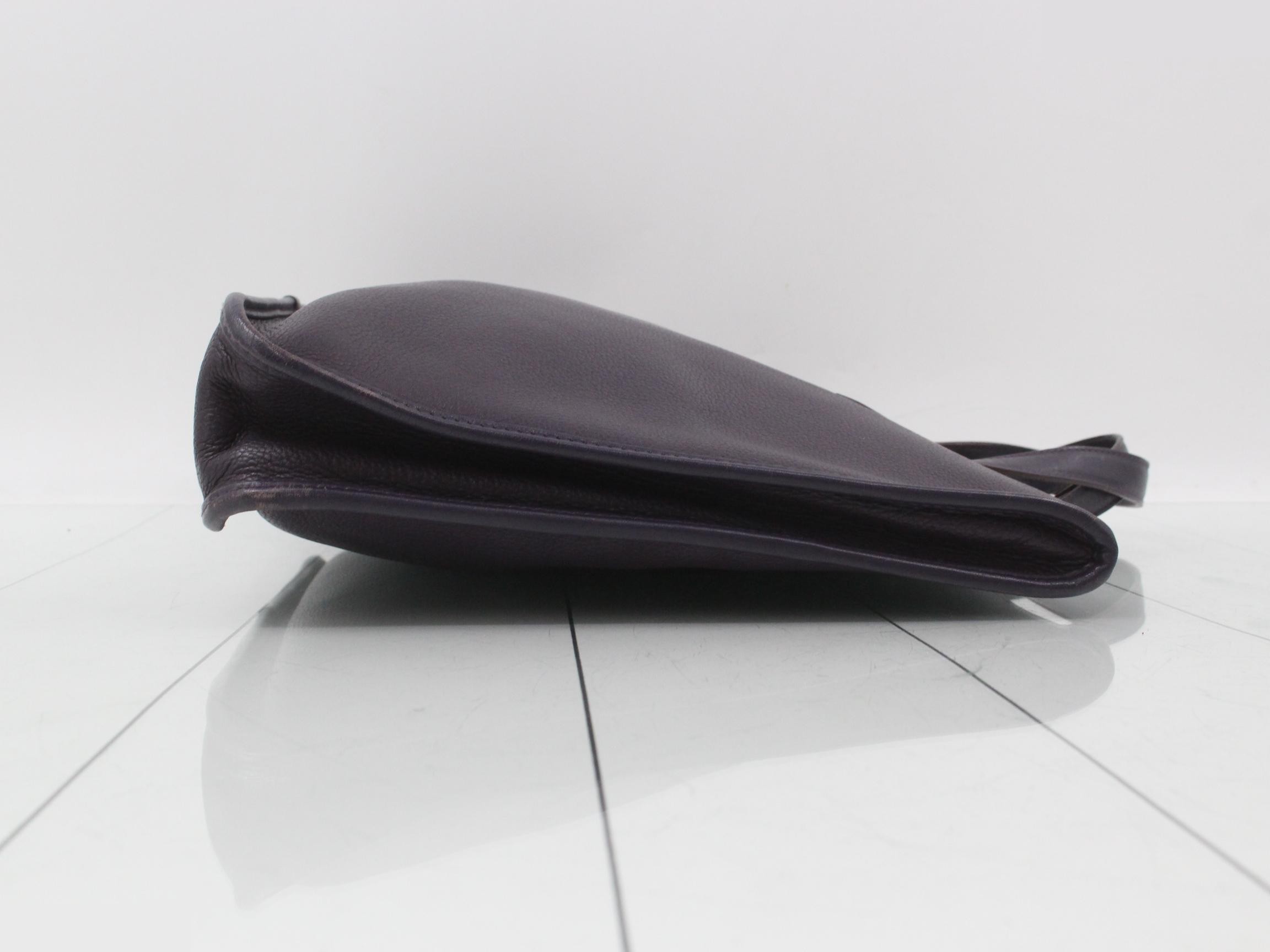 Anagram handbag, leather, purple — view 3