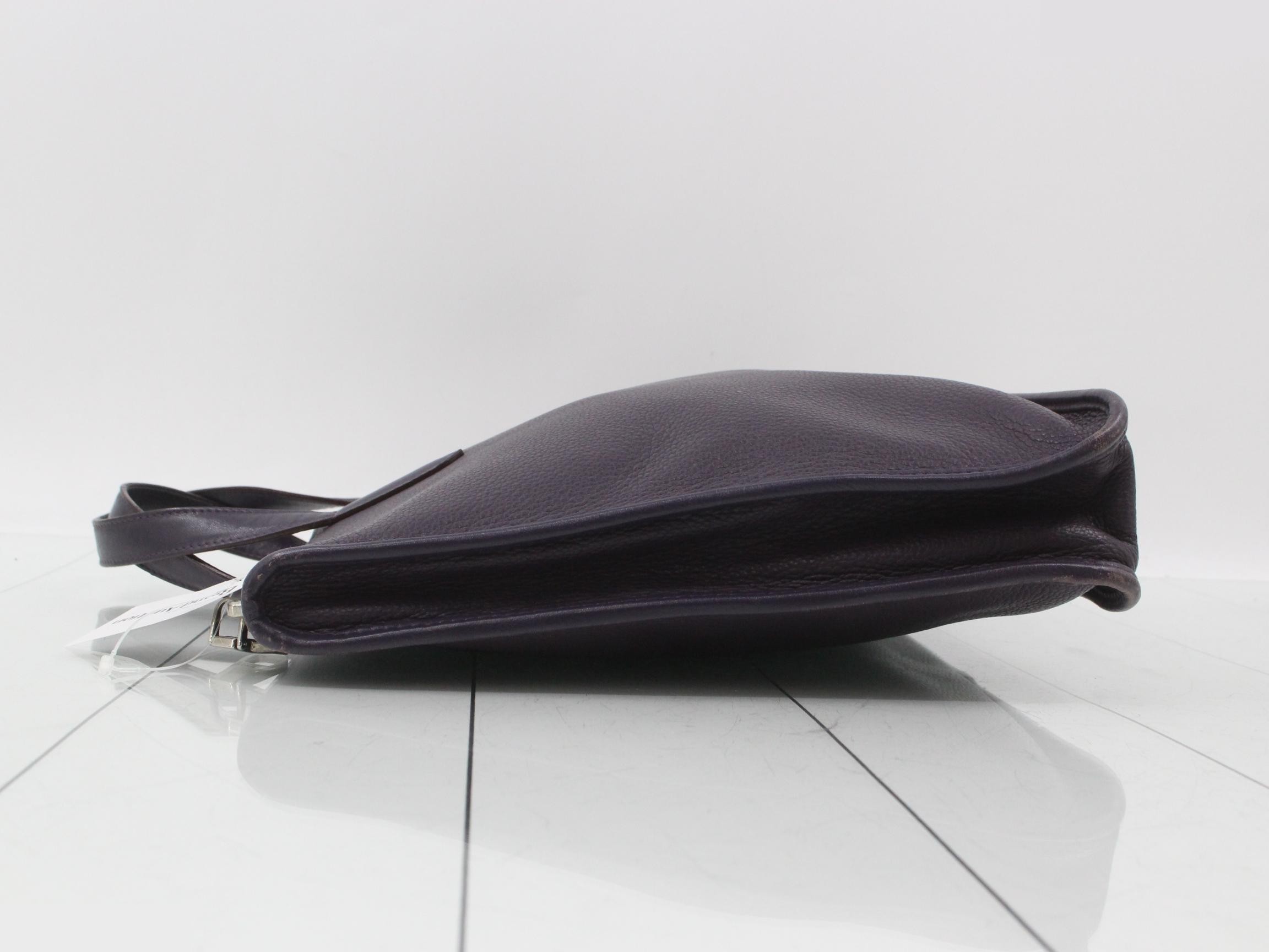 Anagram handbag, leather, purple — view 4