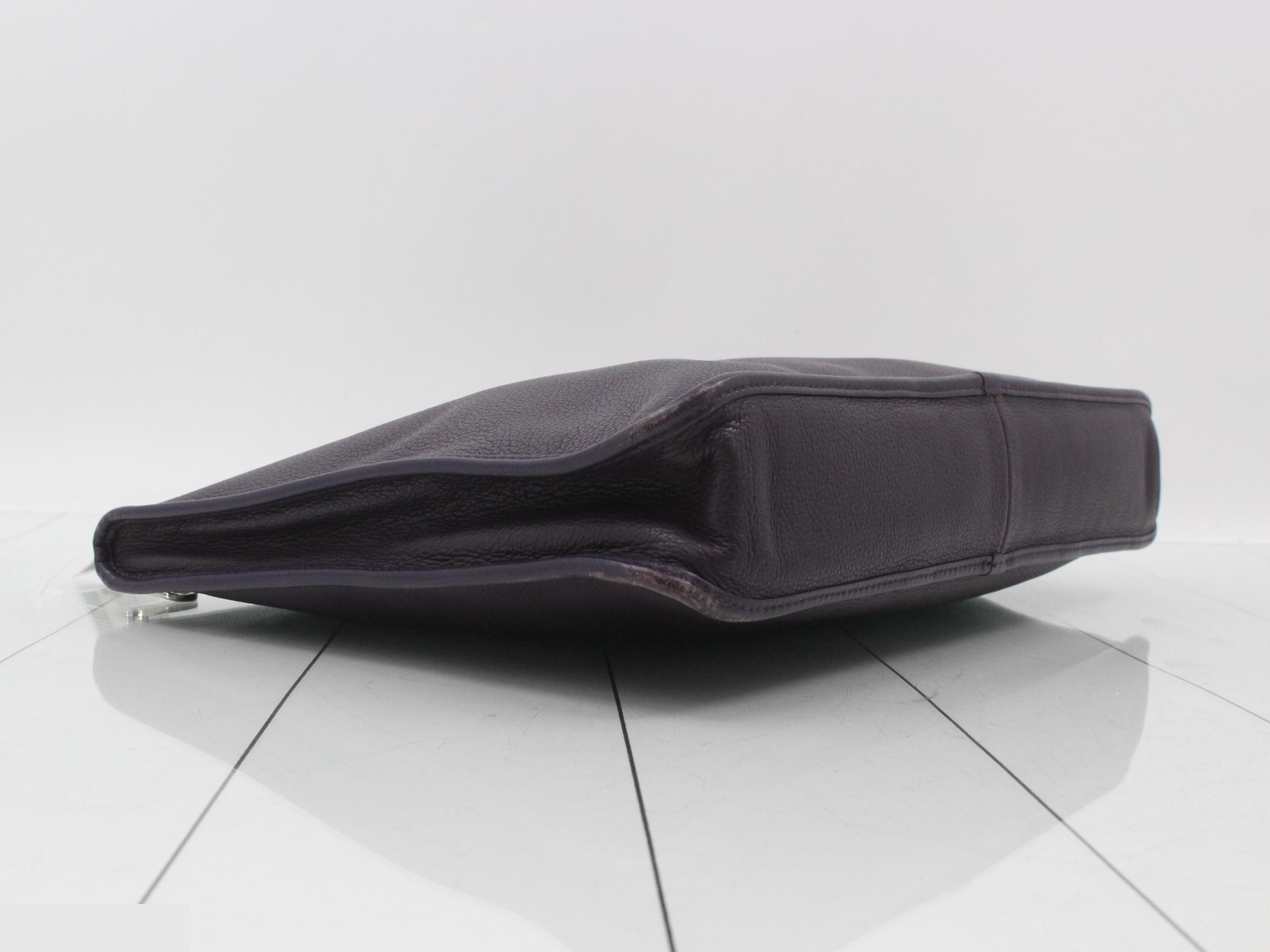 Anagram handbag, leather, purple — view 5