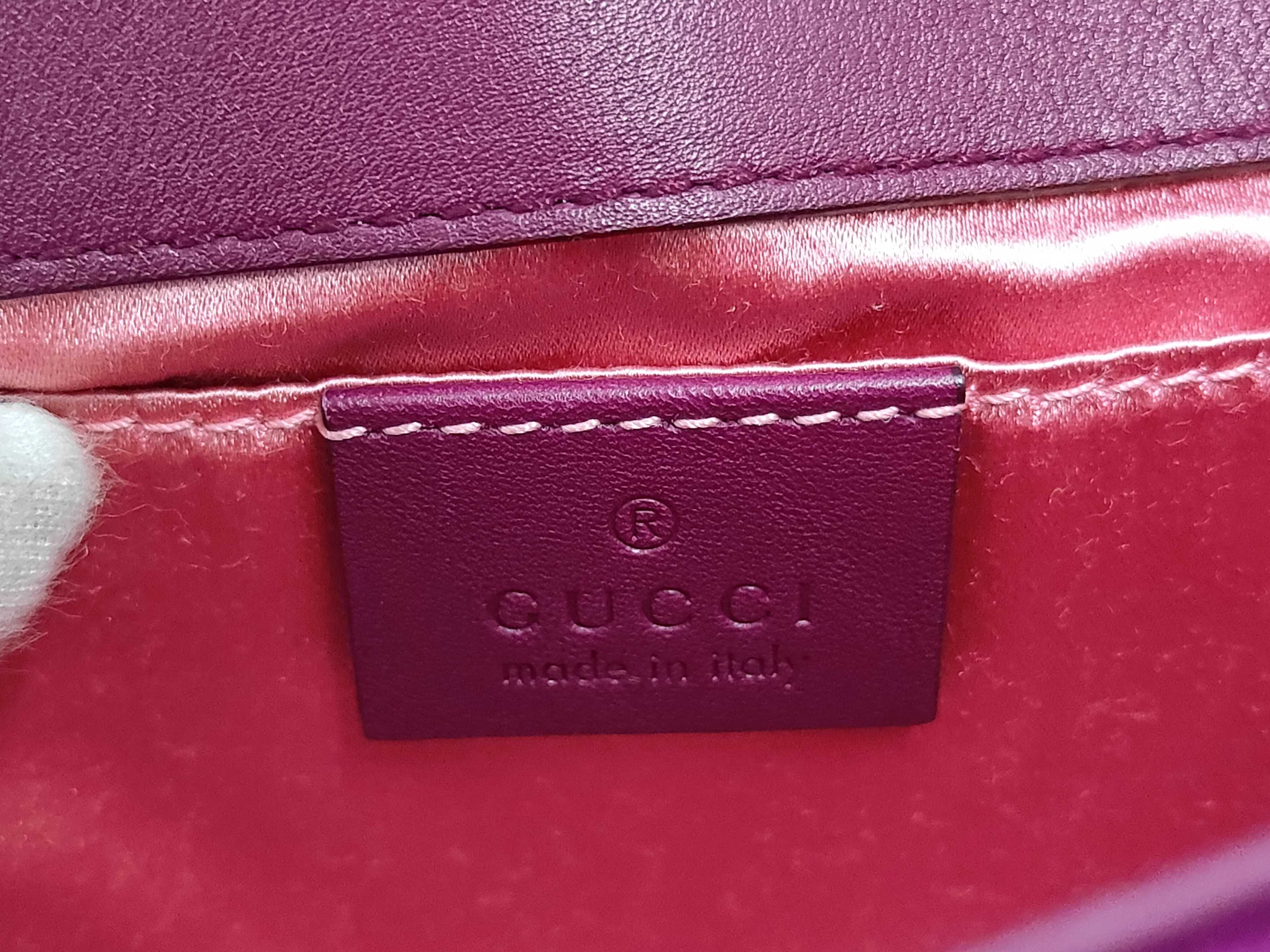 GG Marmont Small Plum Purple Velvet Shoulder Bag — view 10