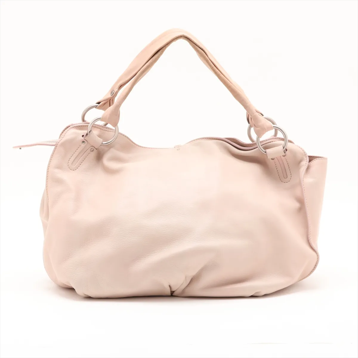 Bittersweet Leather Shoulder Bag, Beige — view 2