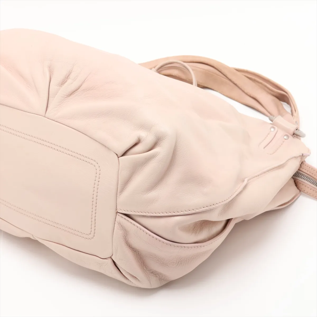 Bittersweet Leather Shoulder Bag, Beige — view 3