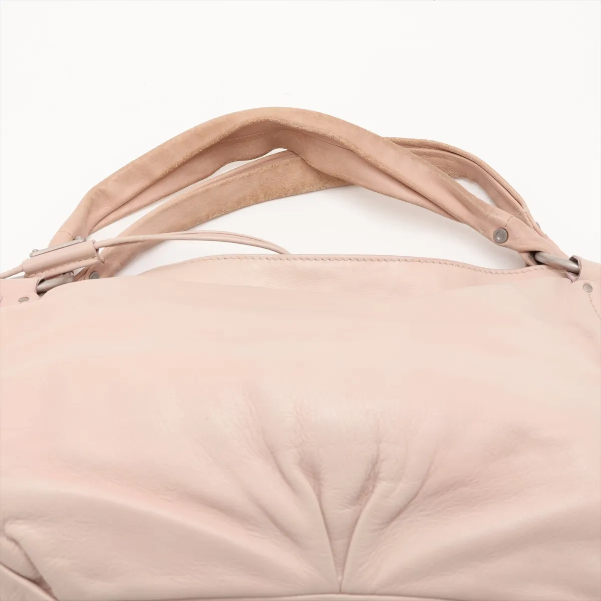Bittersweet Leather Shoulder Bag, Beige — view 6