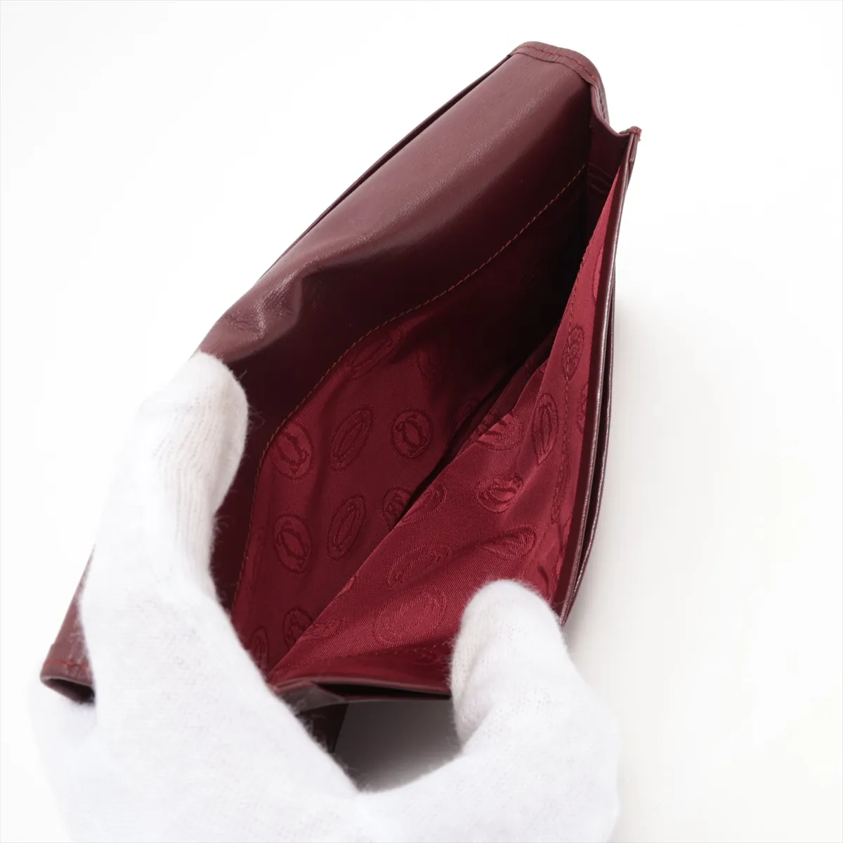 Mustline Leather Long Wallet Bordeaux — view 5