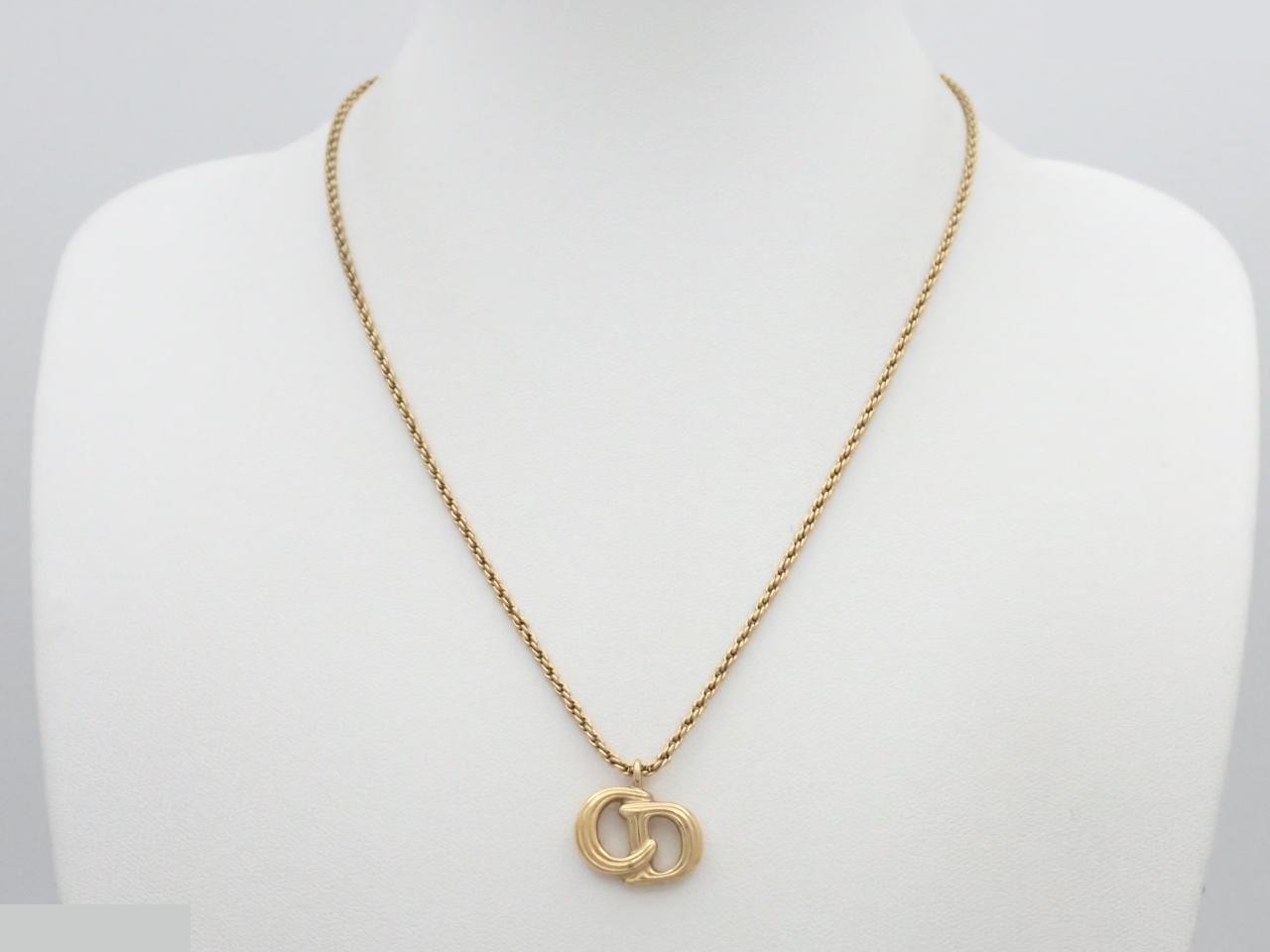 CD logo GP necklace, chain approximately 43cm — view 3