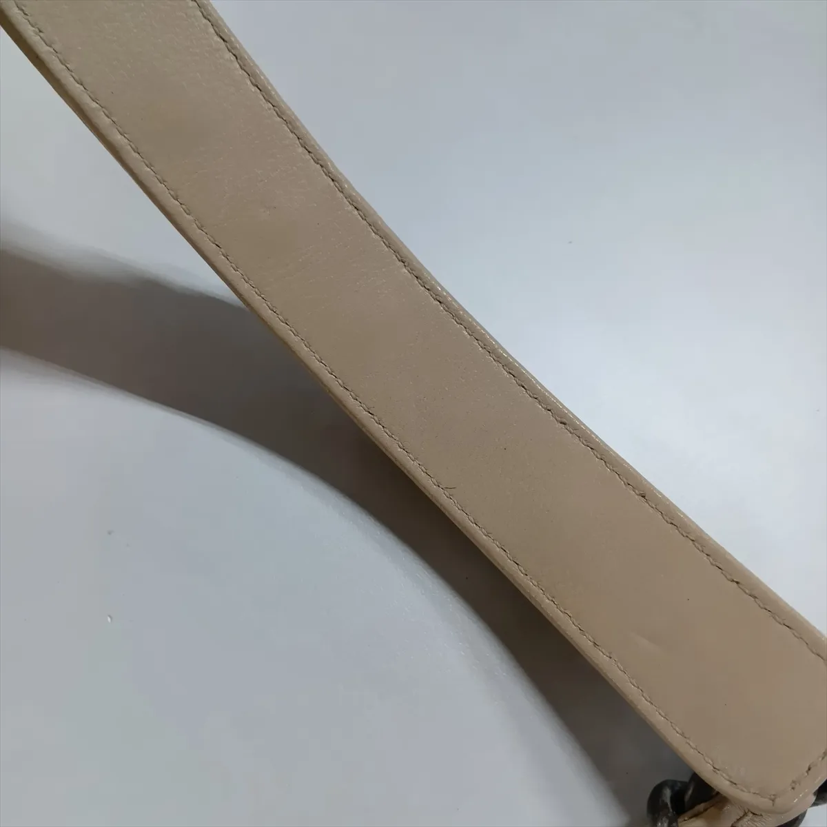 19 Lambskin Chain Shoulder Bag, Beige, Gold x Silver Hardware, 30022066, Serial Number in the 30s, AS1160 — view 14