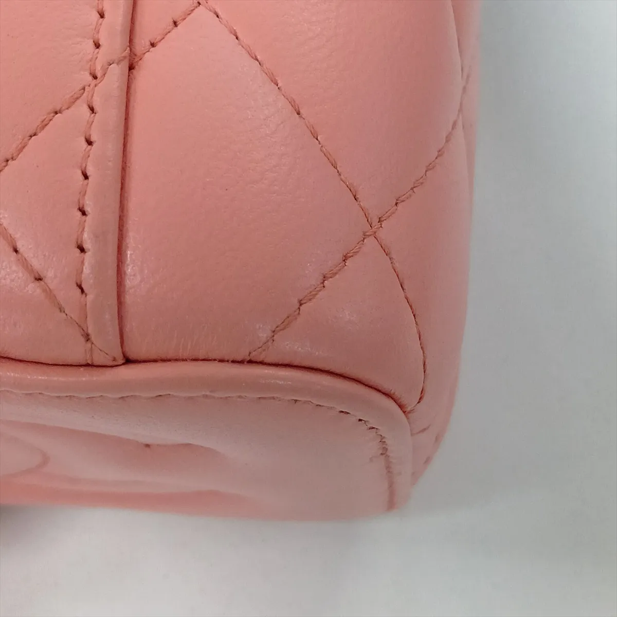 Mini Matelassé Lambskin Chain Shoulder Bag Vanity Case Pink Gold Hardware CPLHHLT2 Random Serial Number — view 12