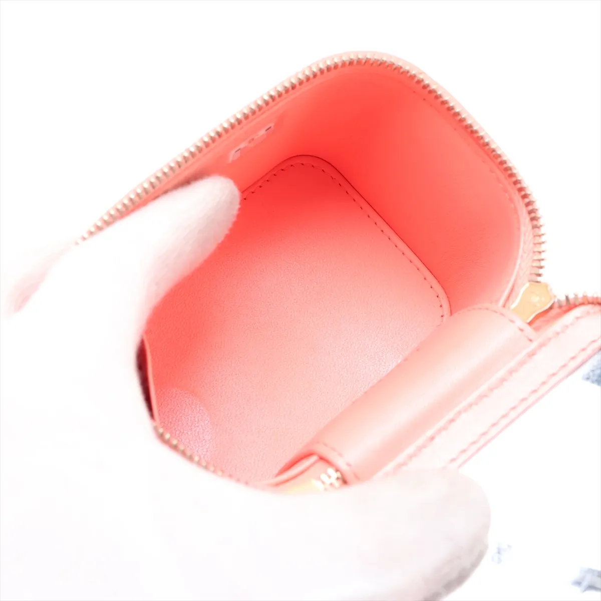 Mini Matelassé Lambskin Chain Shoulder Bag Vanity Case Pink Gold Hardware CPLHHLT2 Random Serial Number — view 7