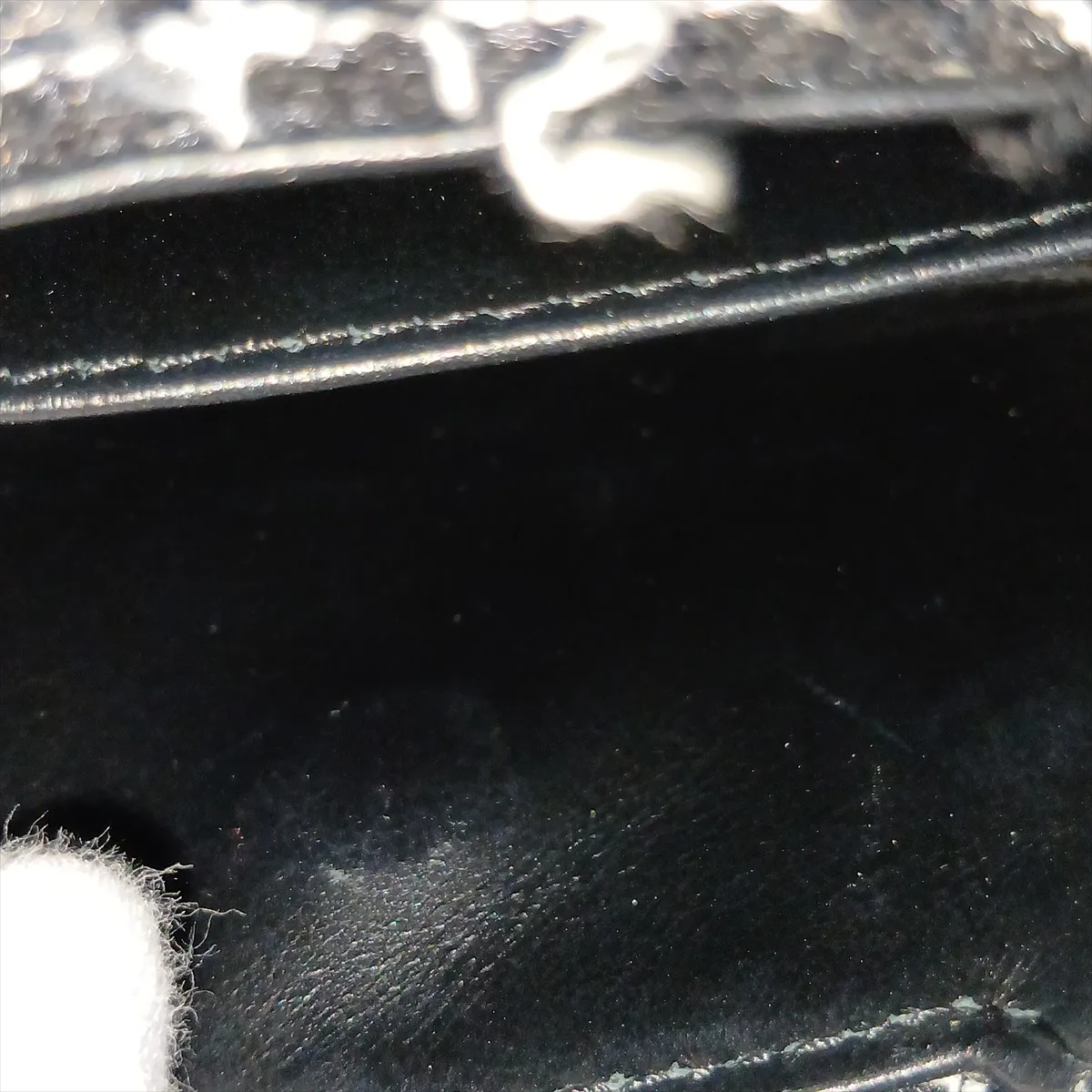 Matelassé Tweed x Sequin 2-Way Handbag, Black x White, Gold Hardware, HTTC6N26, Random Serial Number — view 14