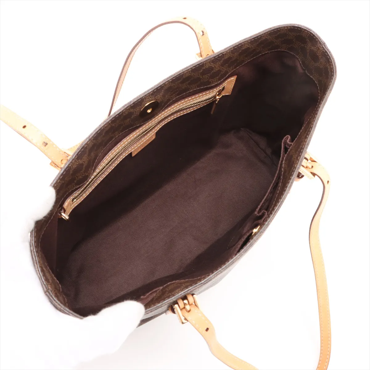 Macadam PVC x Leather Tote Bag Brown — view 7