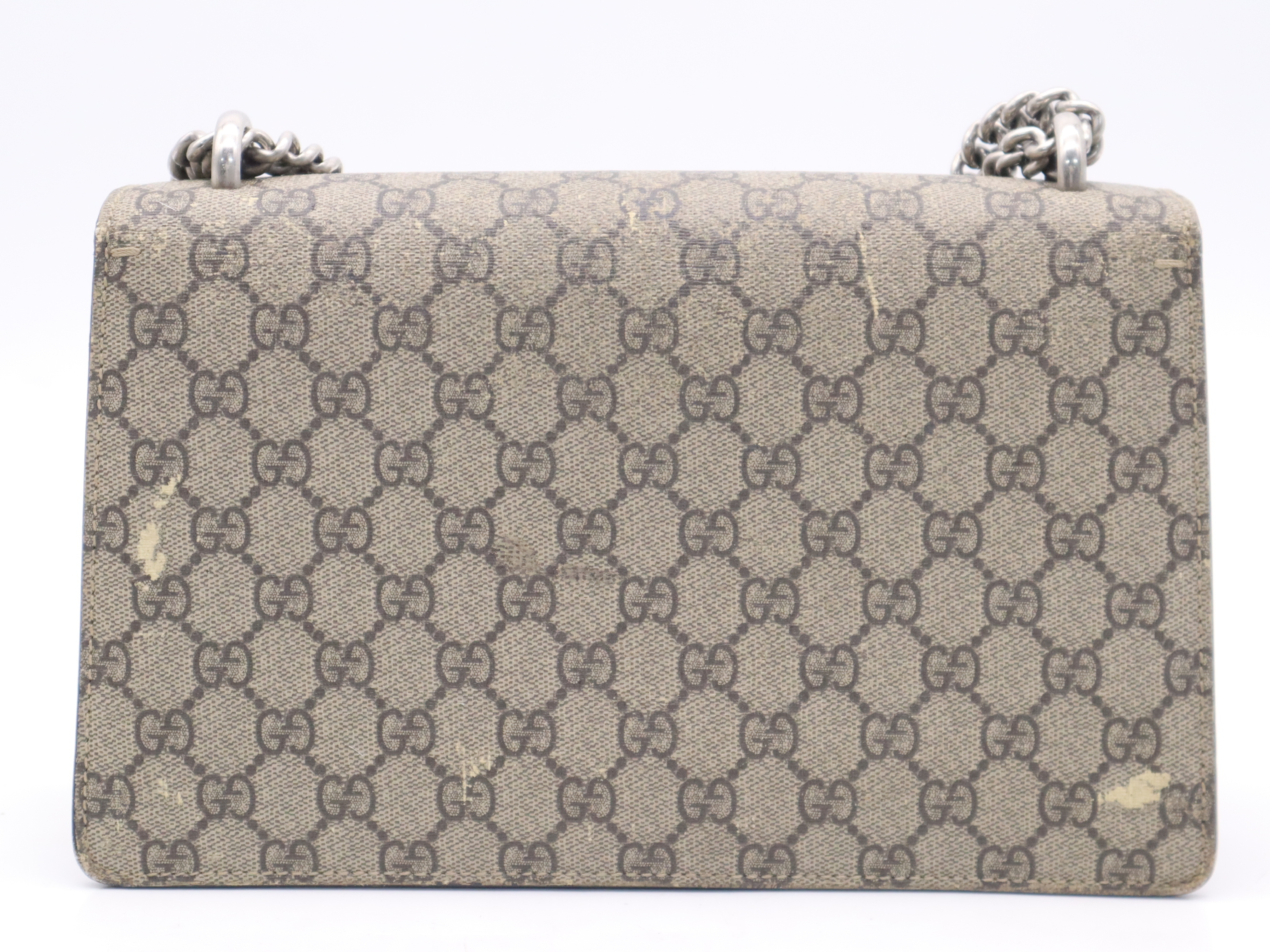 400249 PVC x Leather GG Supreme Dionysus Chain Mini Bag Beige Silver Hardware Shoulder Bag — view 2
